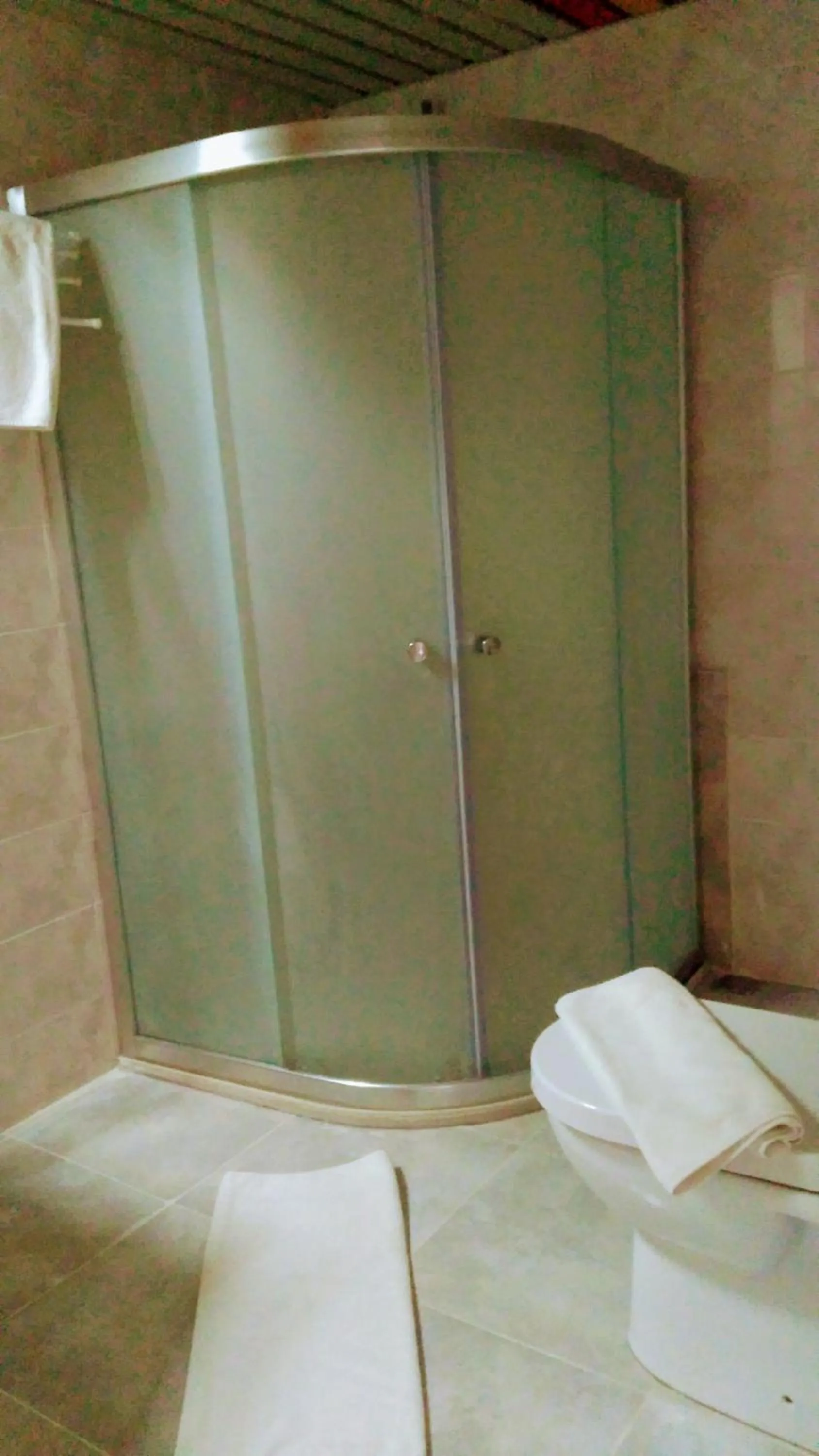 Bathroom, Bed in meryemana hotel
