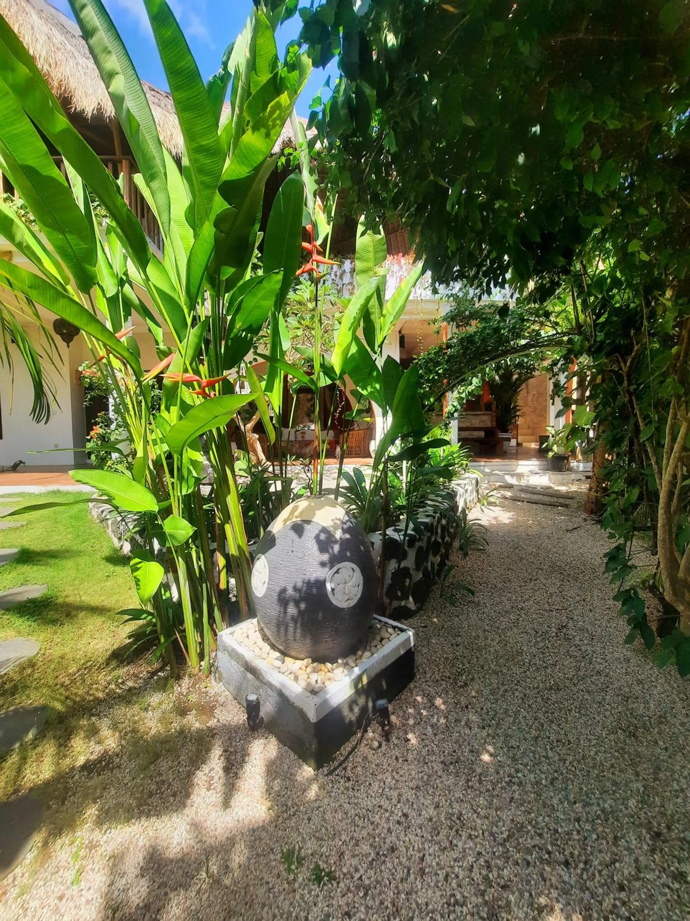 Garden view in Sannyas Boutique Hotel