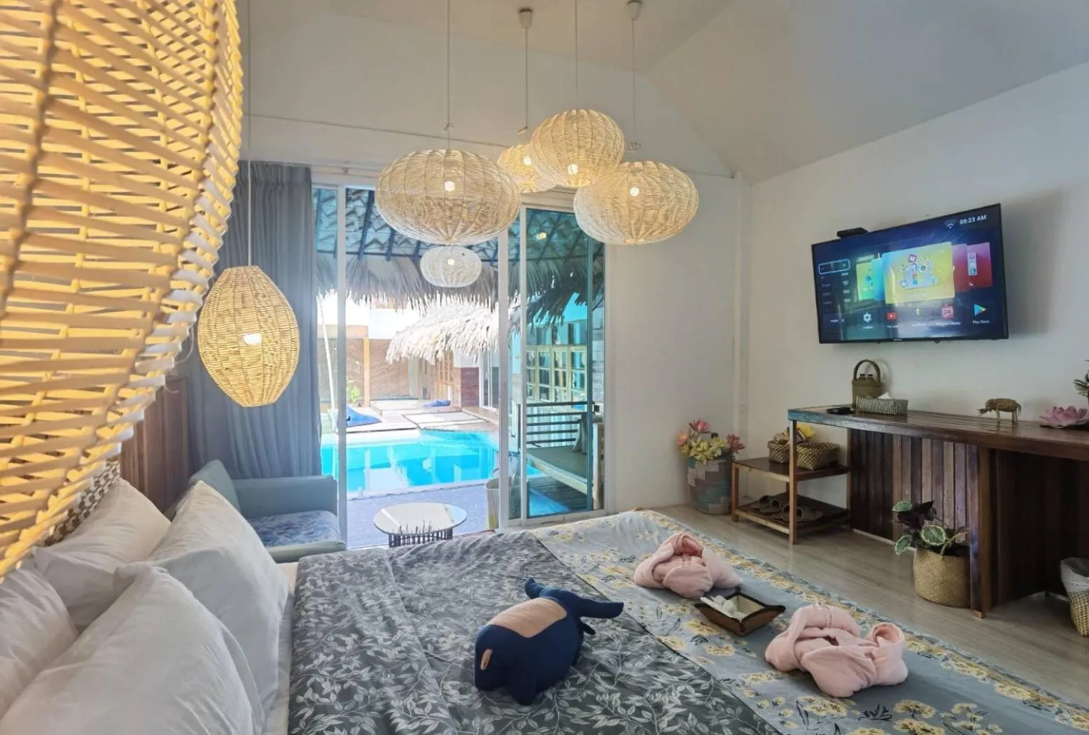 Pool view in Varni Homestay