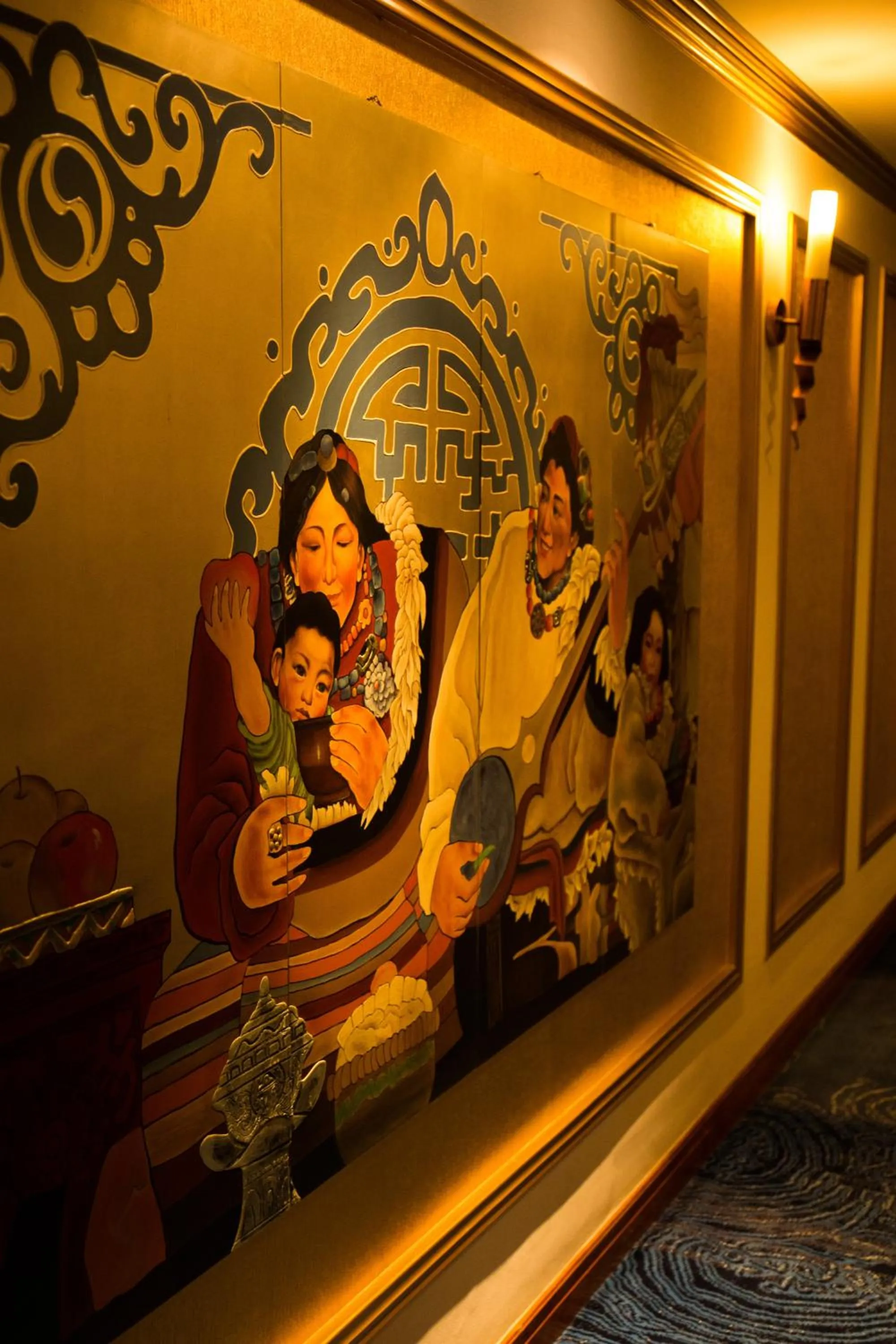Decorative detail in Chengdu Tibetan Hotel