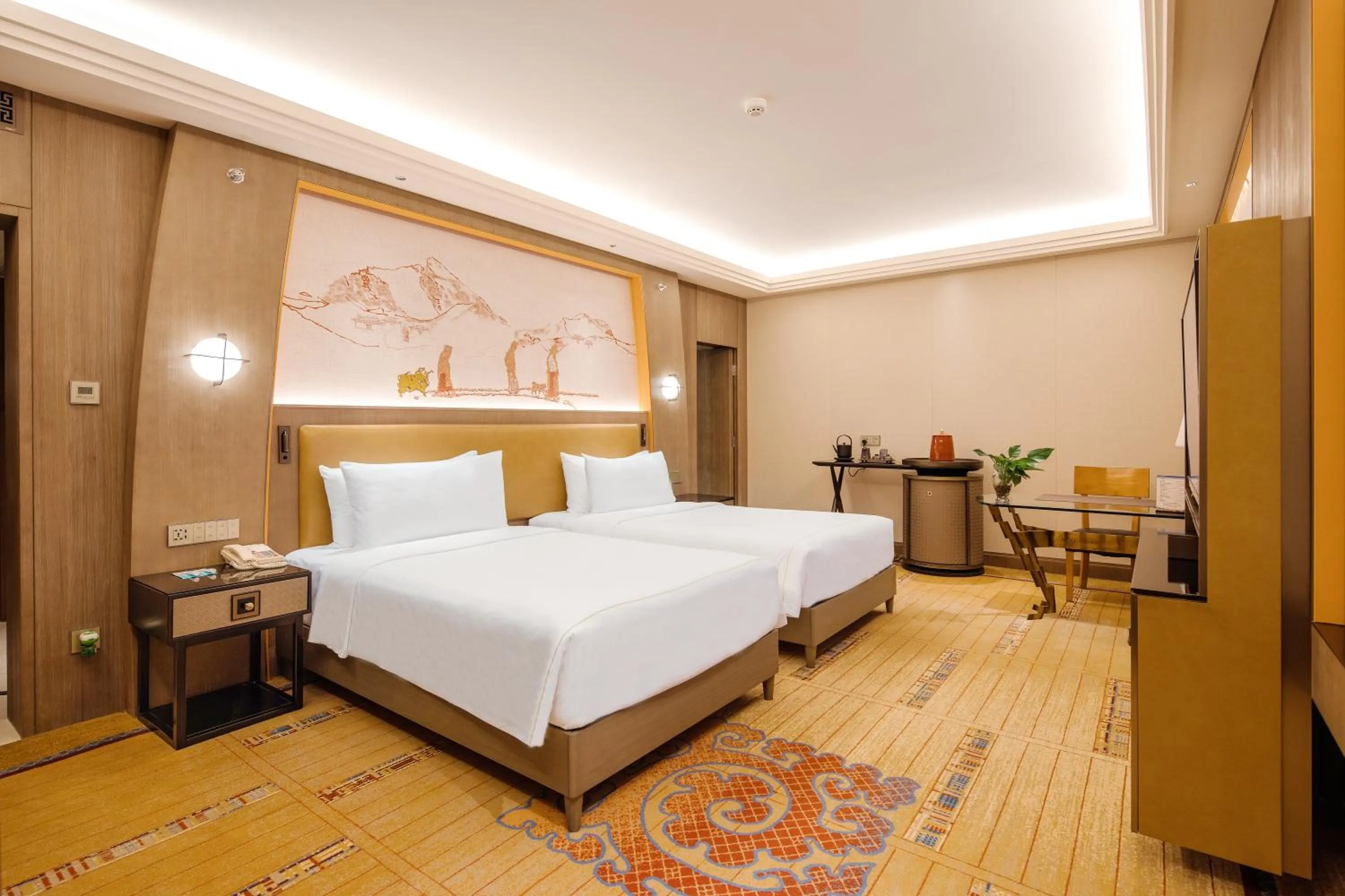 Bedroom, Bed in Chengdu Tibetan Hotel