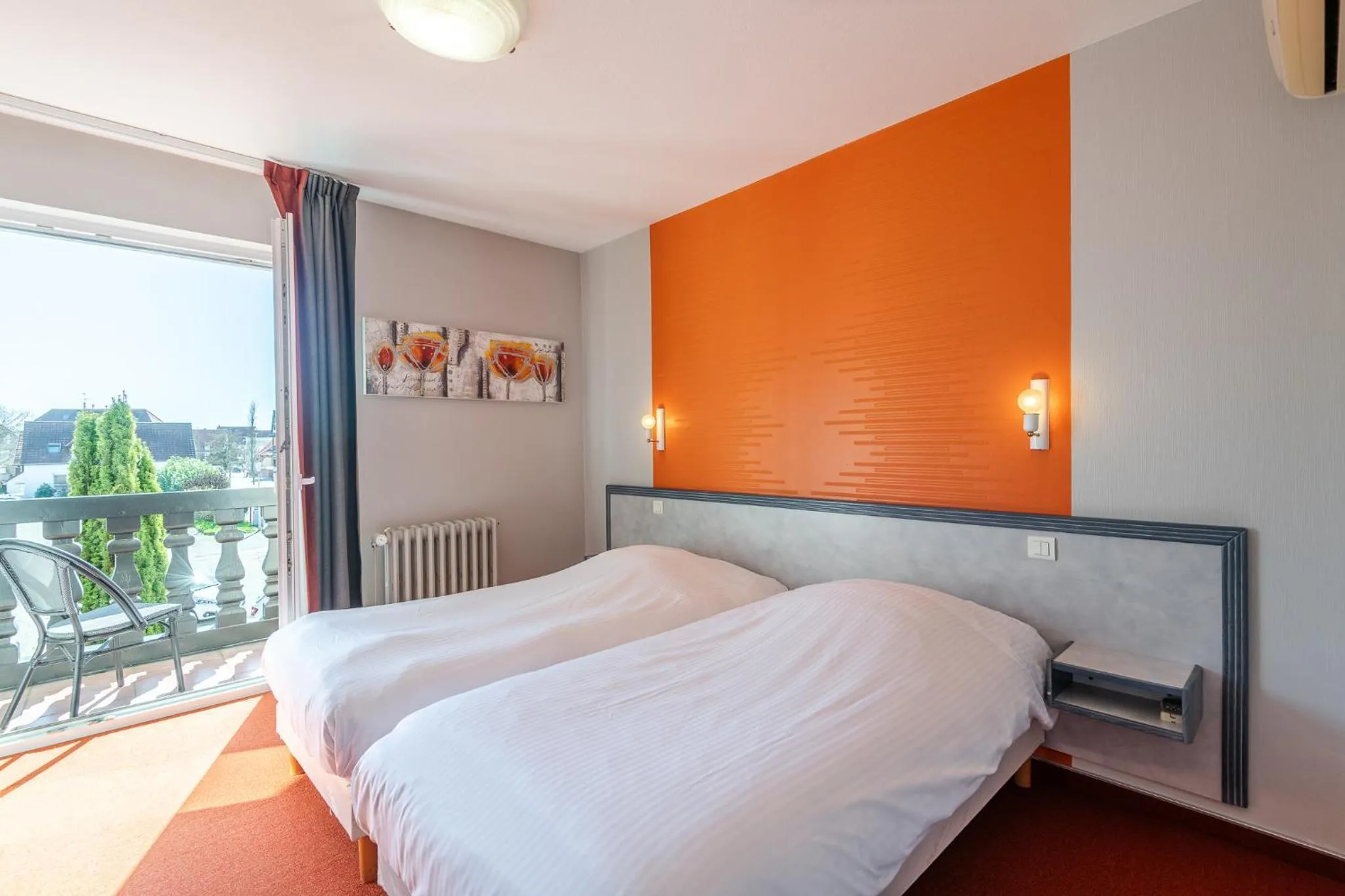 Bed in Hôtel Restaurant Oberlé