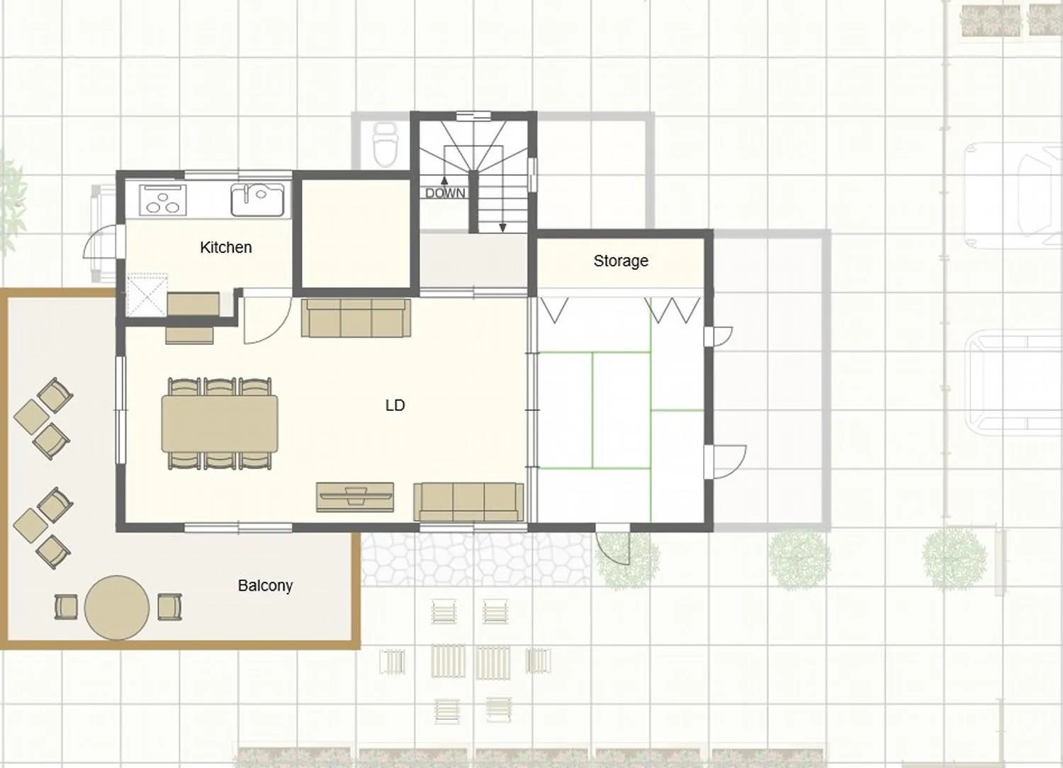 Floor plan in Villa Relax