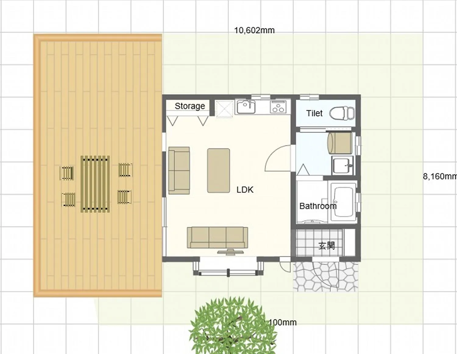 Floor plan in Villa Relax