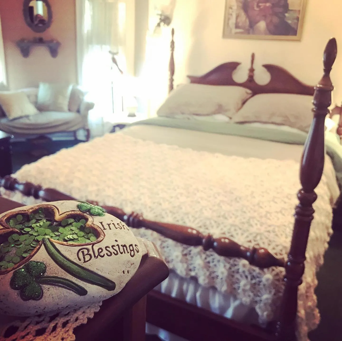 Bed in Innisfree Bed & Breakfast