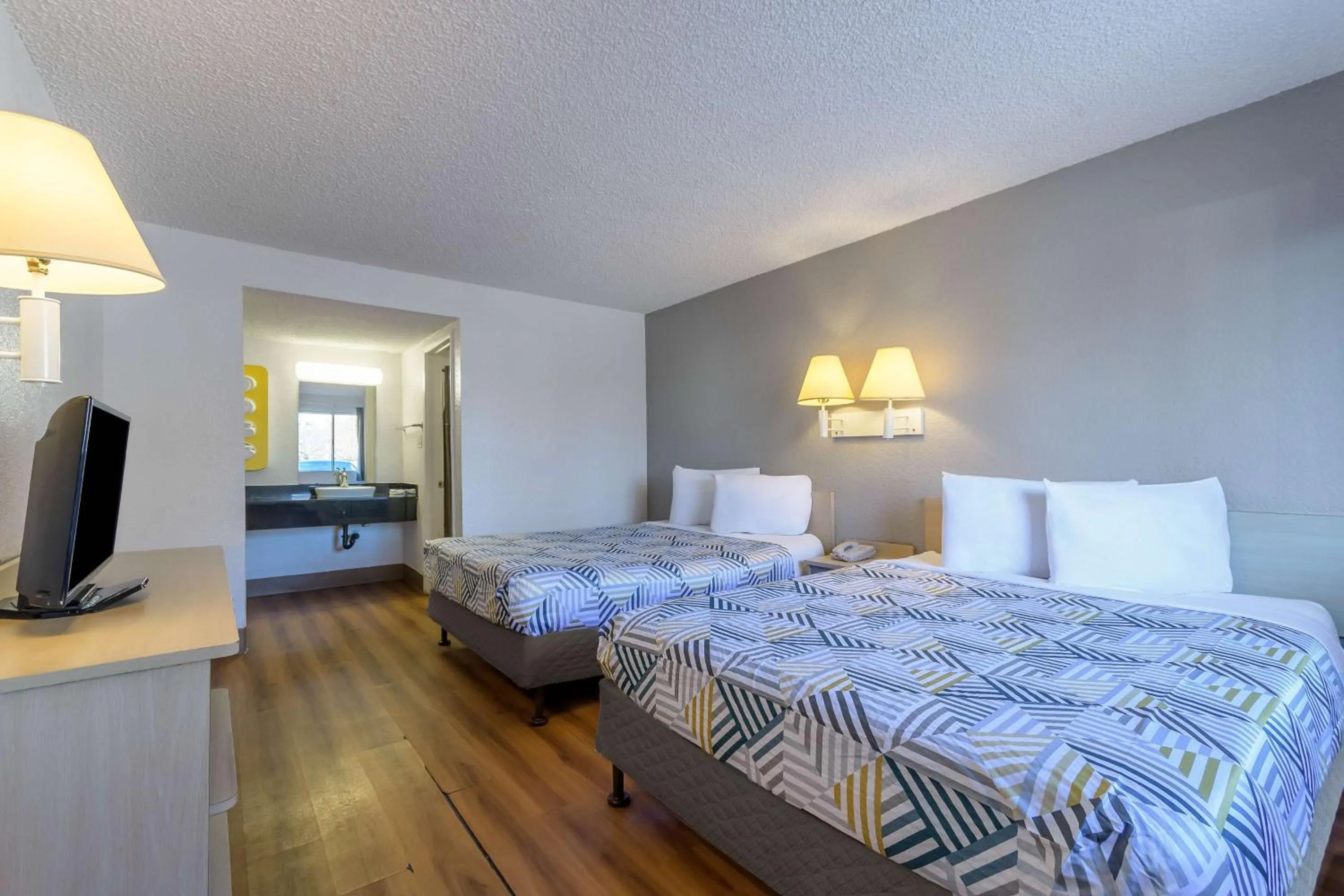 Bed in Motel 6 Hayward, CA- Silicon Valley Gateway