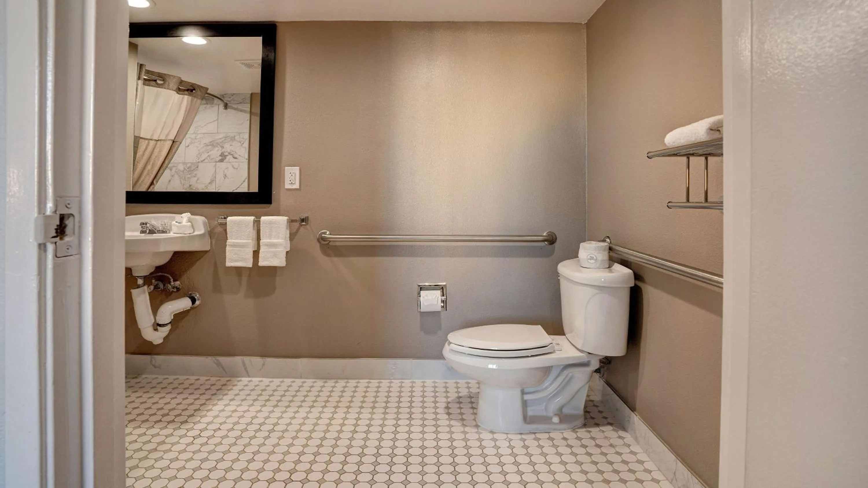 Bathroom in Motel 6-Eureka, CA Redwood Coast