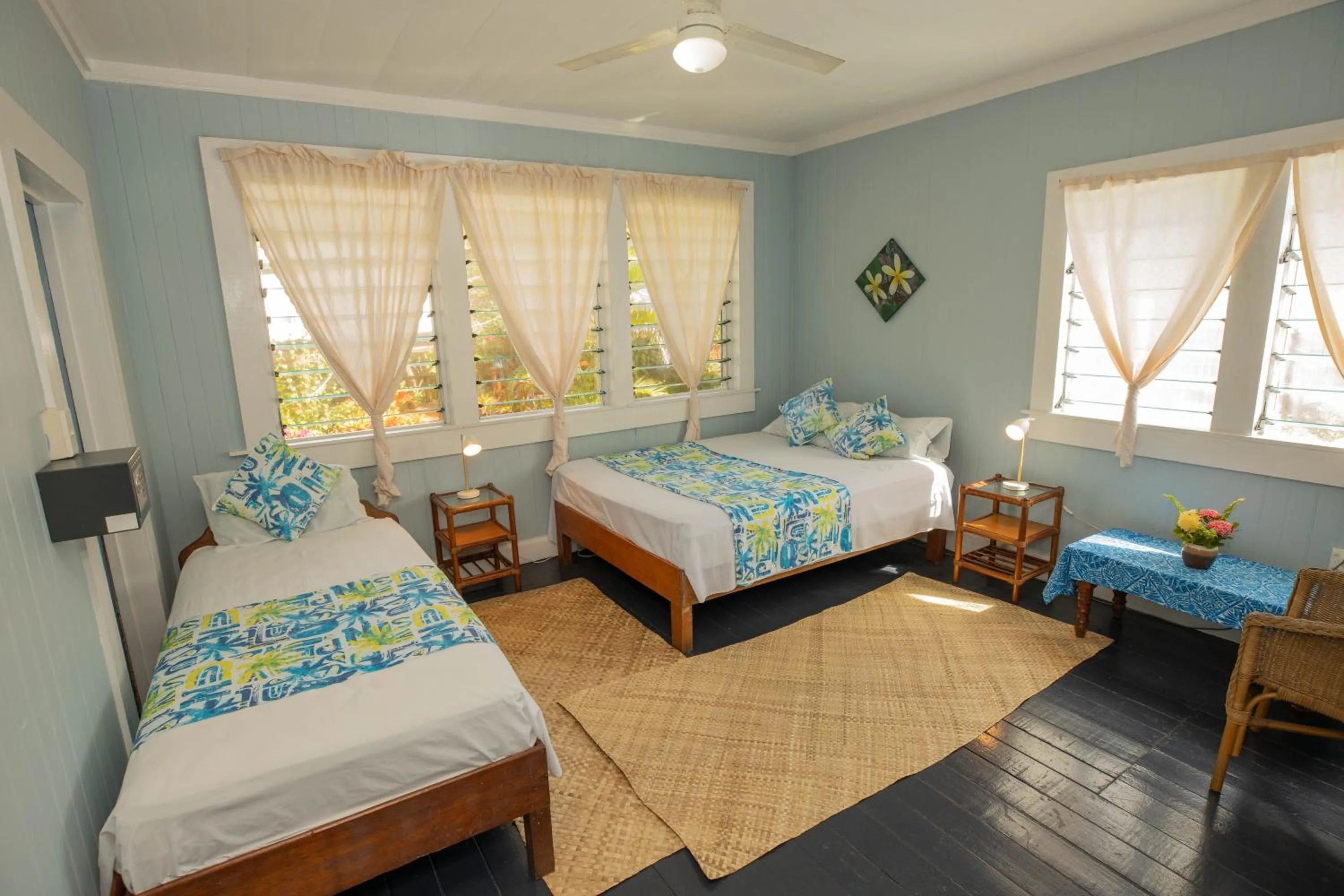 Bed in The Samoan Outrigger Hotel