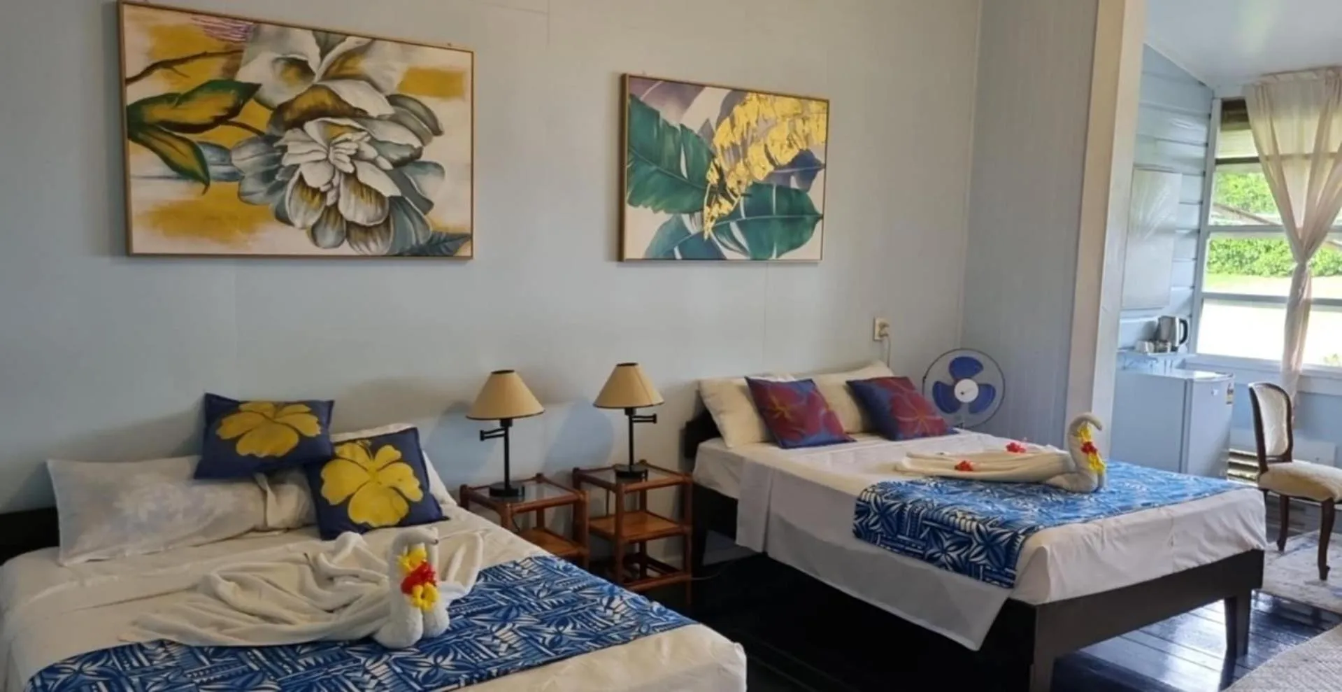 Bed in The Samoan Outrigger Hotel