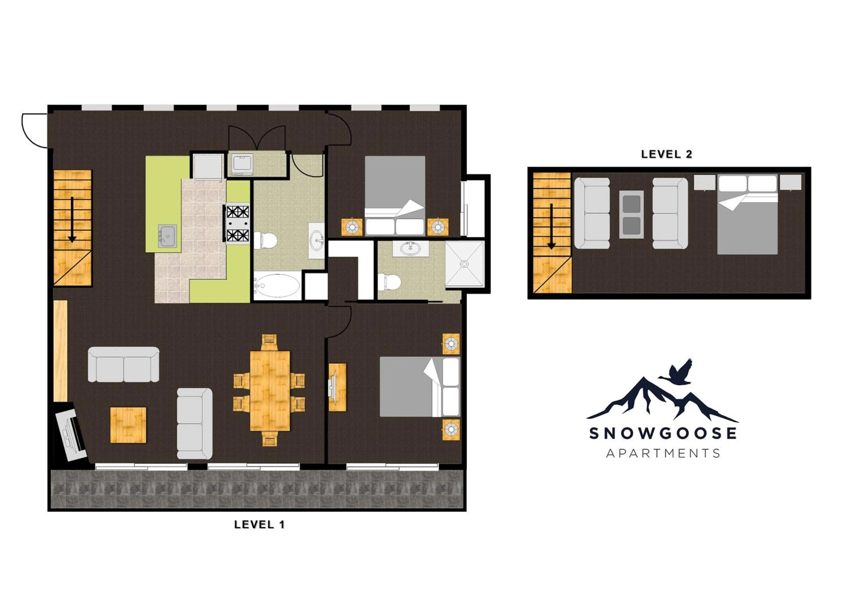 Floor plan in Snowgoose Apartments