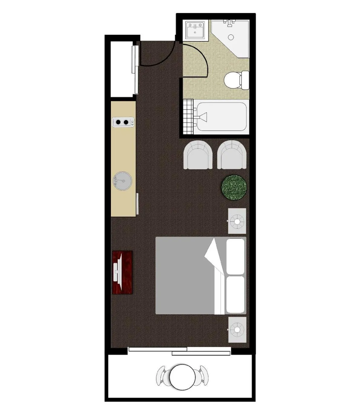 Floor plan in Snowgoose Apartments