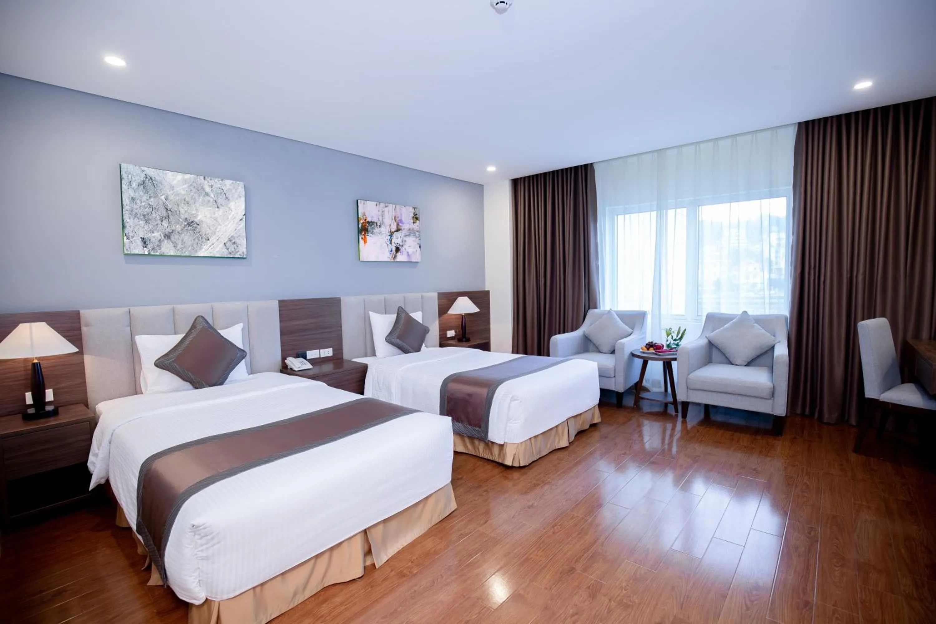 Bed in Muong Thanh Sapa Hotel