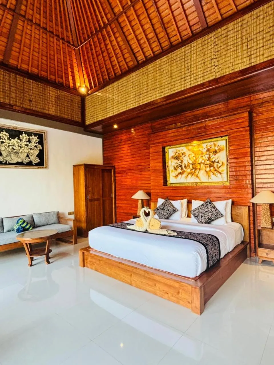 Bedroom, Bed in Uma Galih Ubud Villa