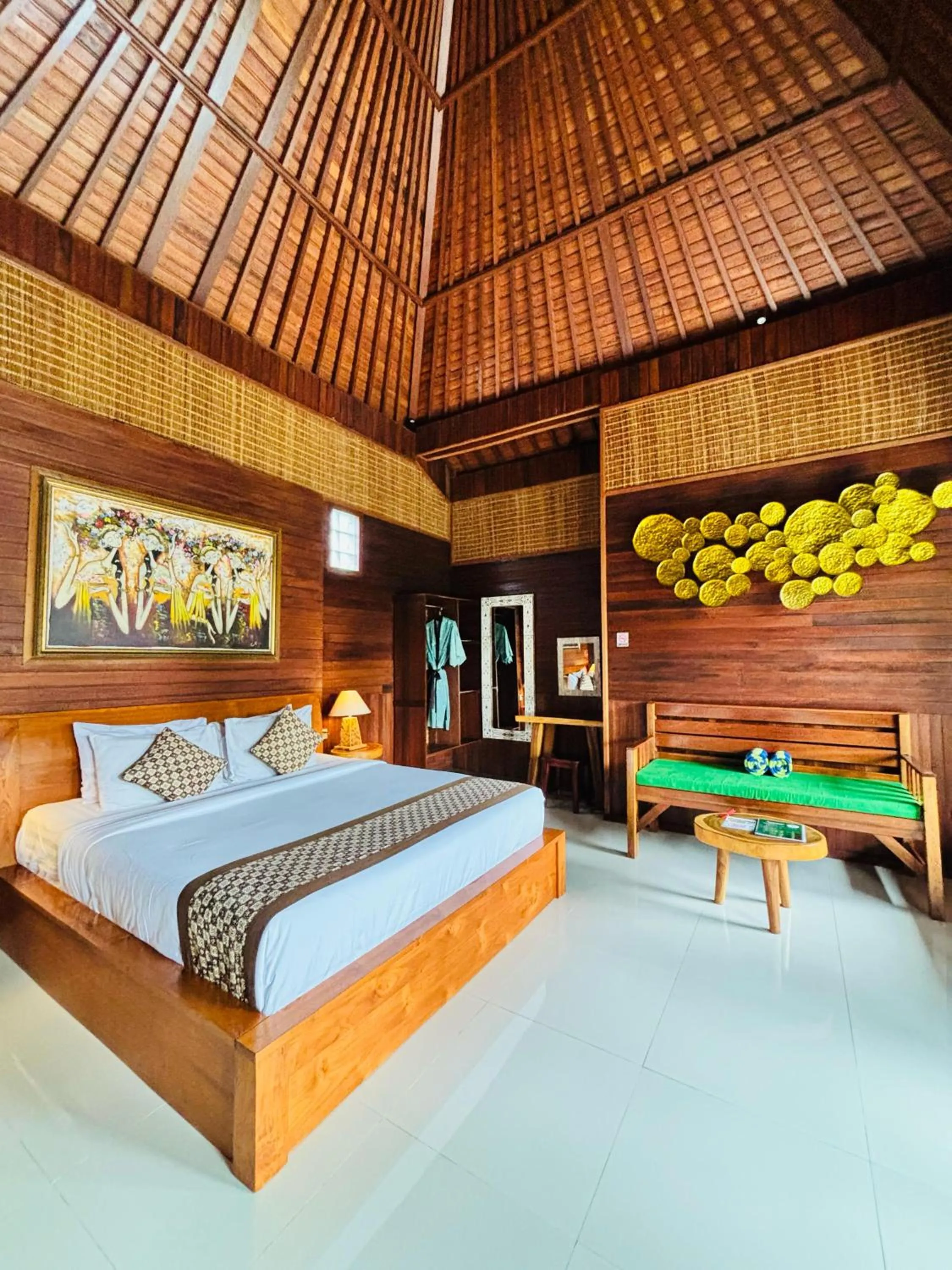 Bed in Uma Galih Ubud Villa