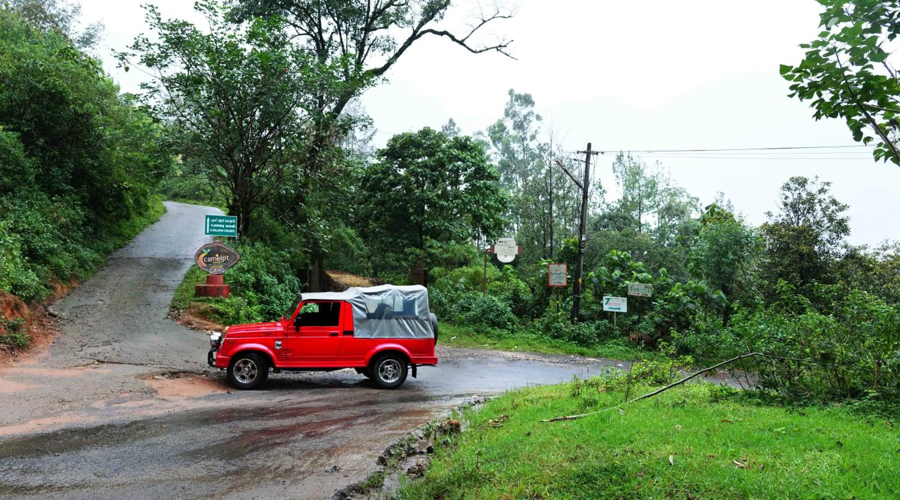 Quiet street view in Camelot Resort
