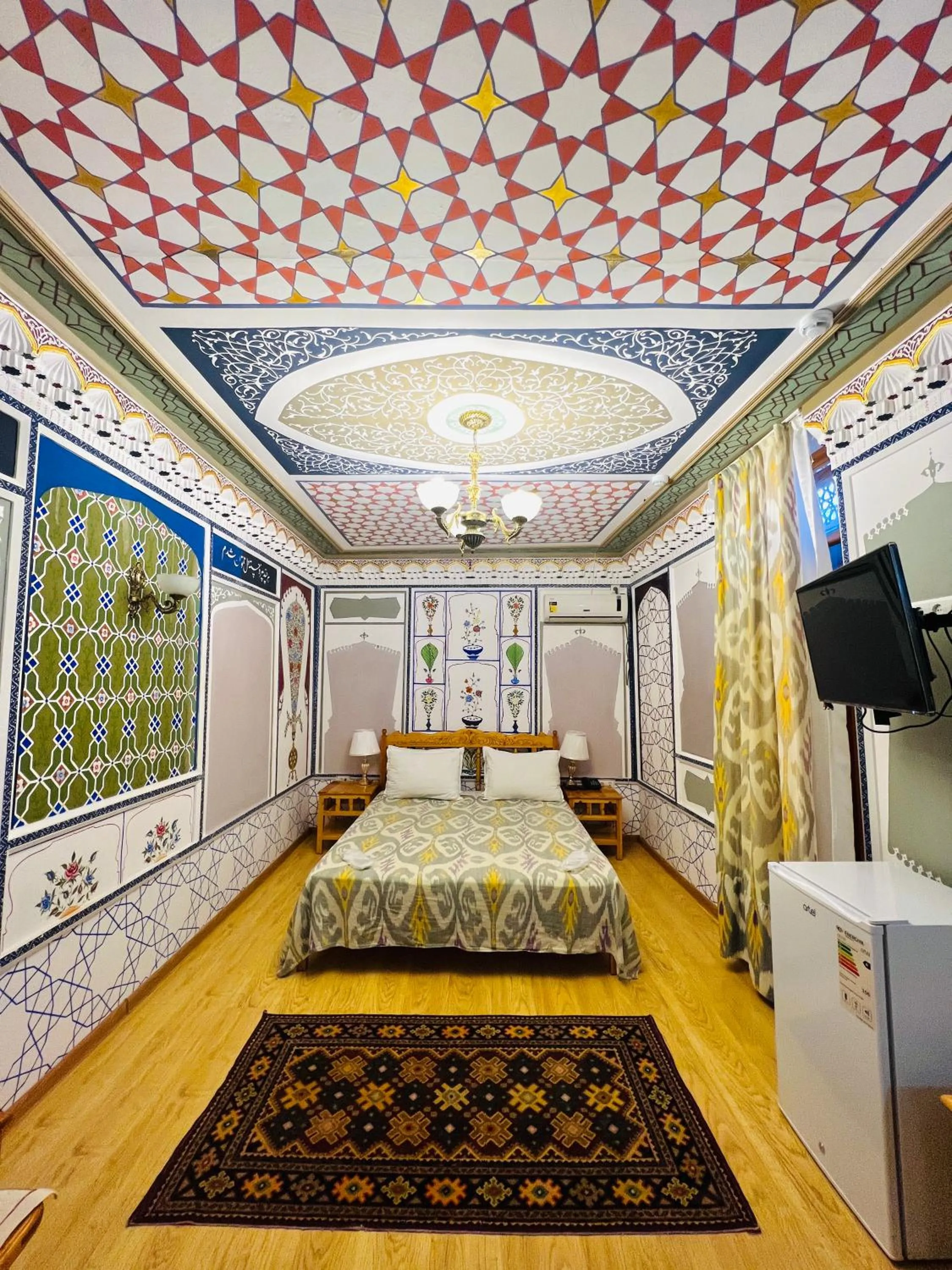 Bed in Komil Bukhara Boutique Hotel