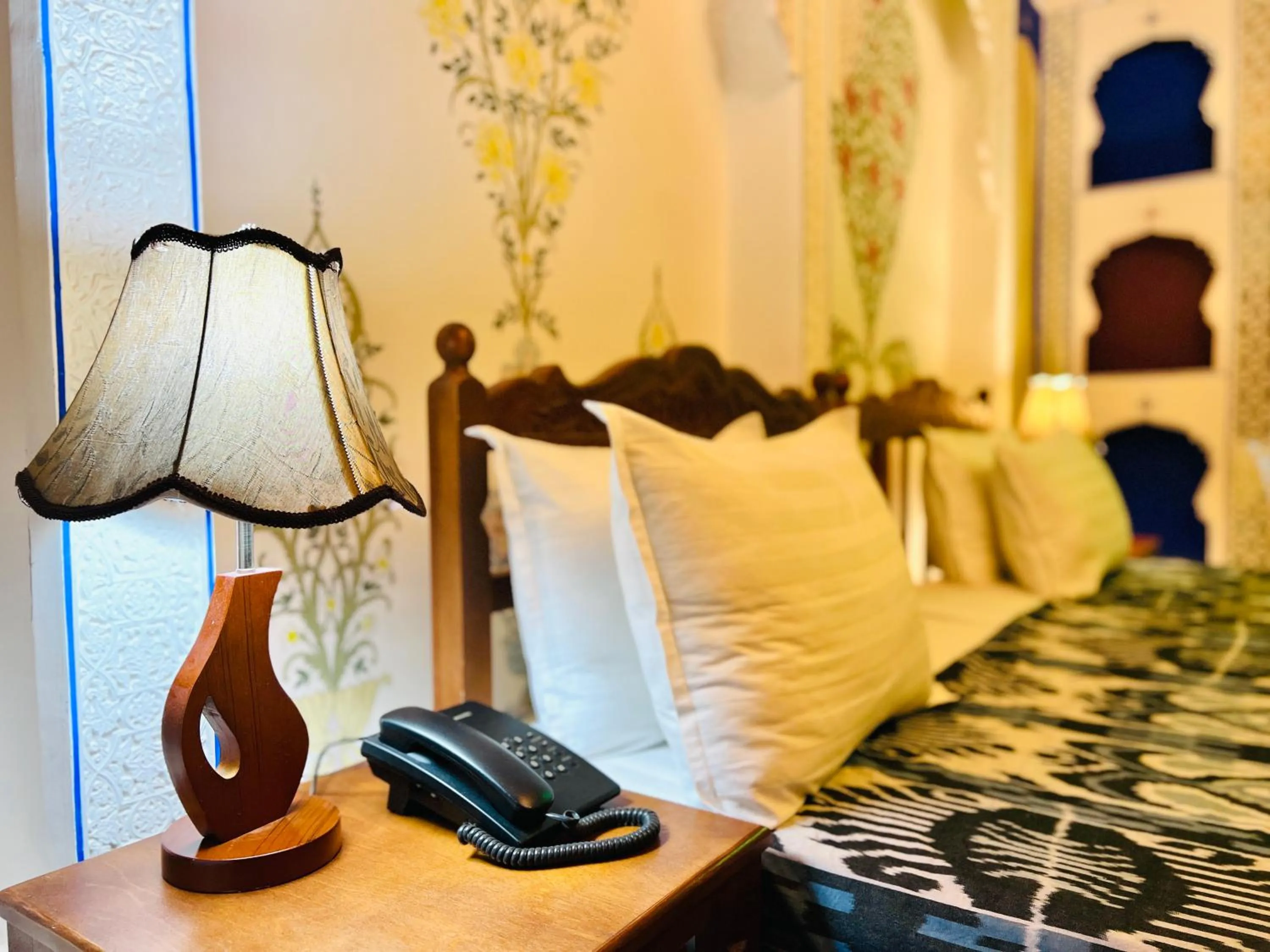 Bed in Komil Bukhara Boutique Hotel