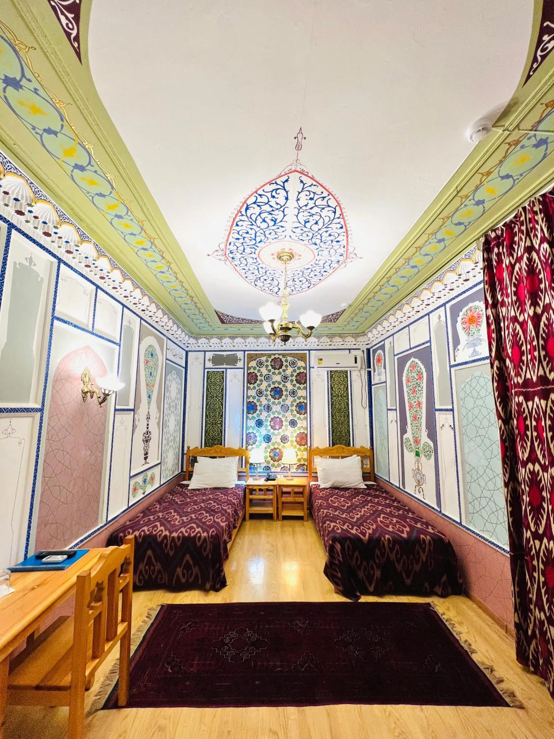 Bed in Komil Bukhara Boutique Hotel