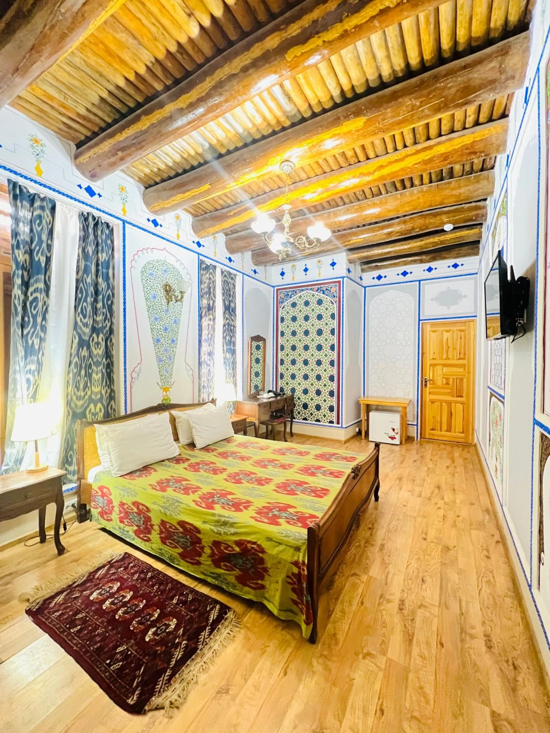 Bed in Komil Bukhara Boutique Hotel