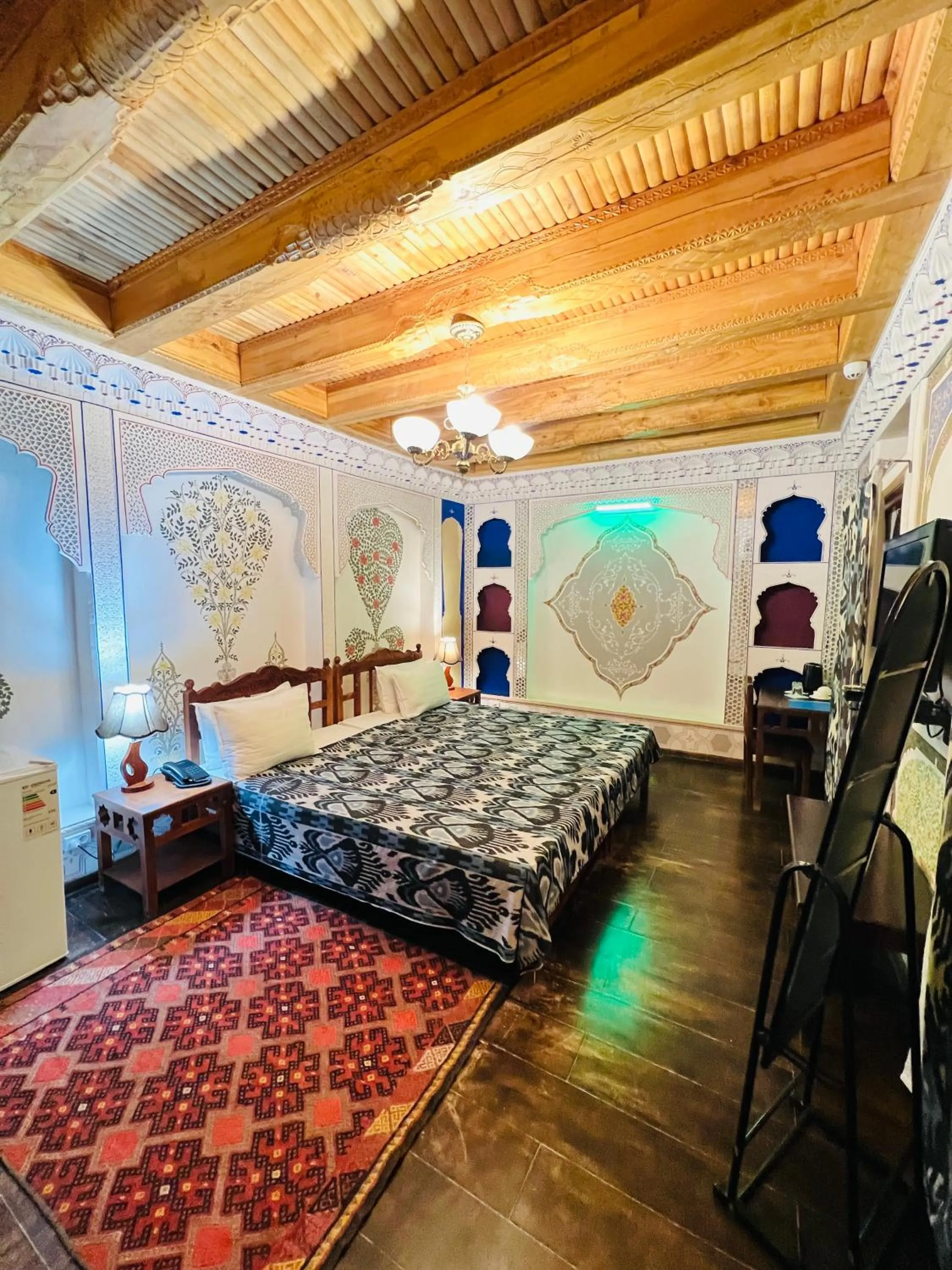 Bed in Komil Bukhara Boutique Hotel