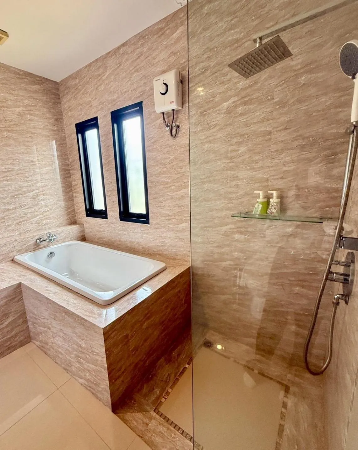 Shower in La Riva Boutique Hotel