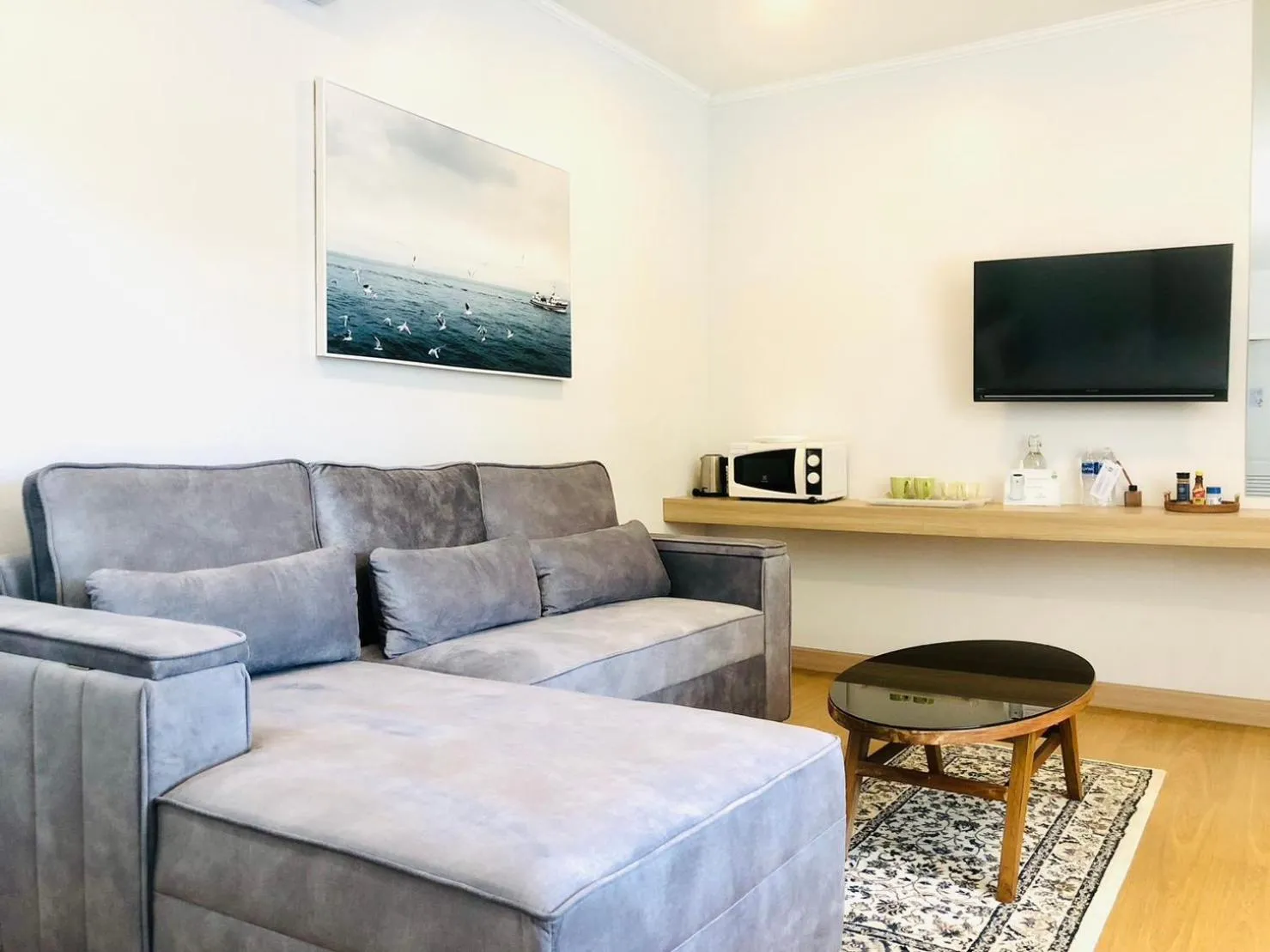 Seating area in La Riva Boutique Hotel