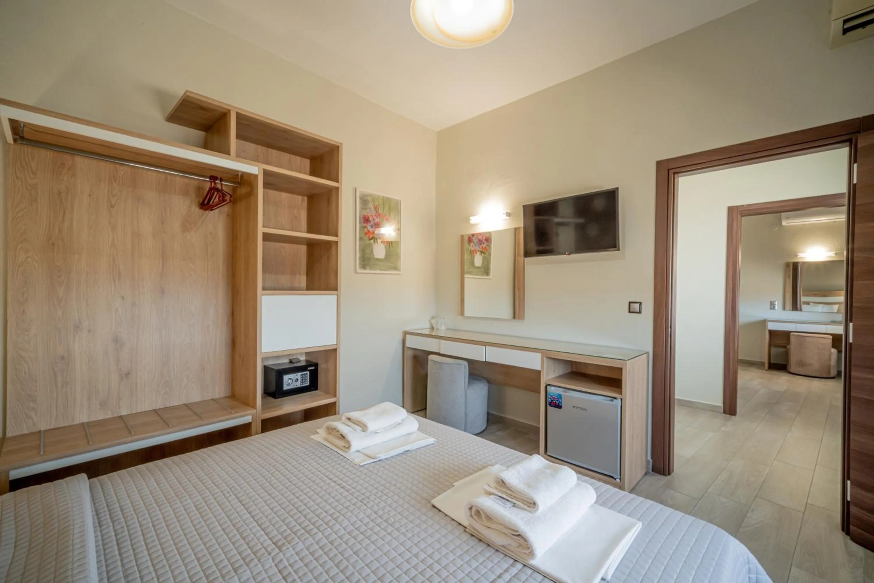 Bed in Hotel Olympion