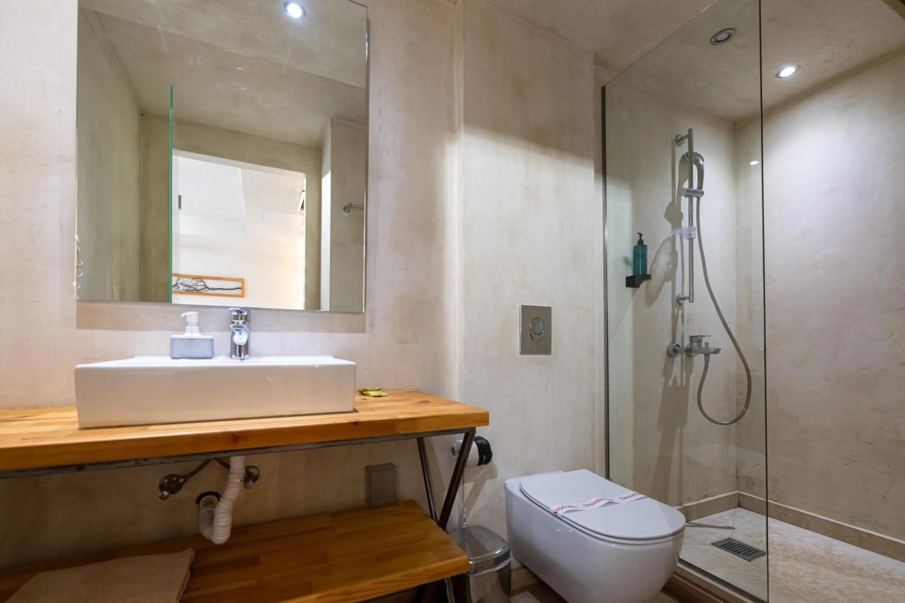 Shower in Panellinion Luxury Rooms