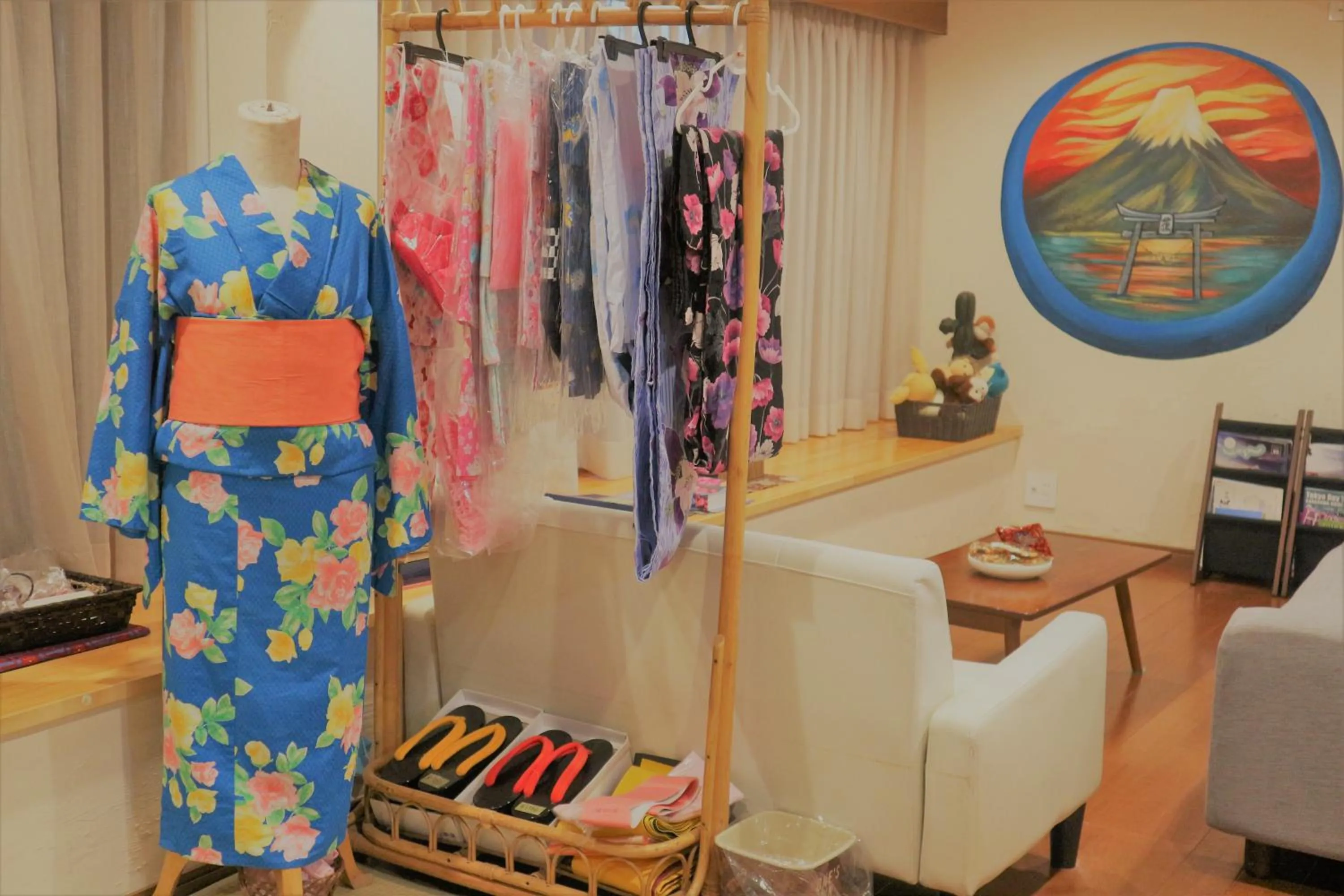 Living room in Hana Hostel Fujisan