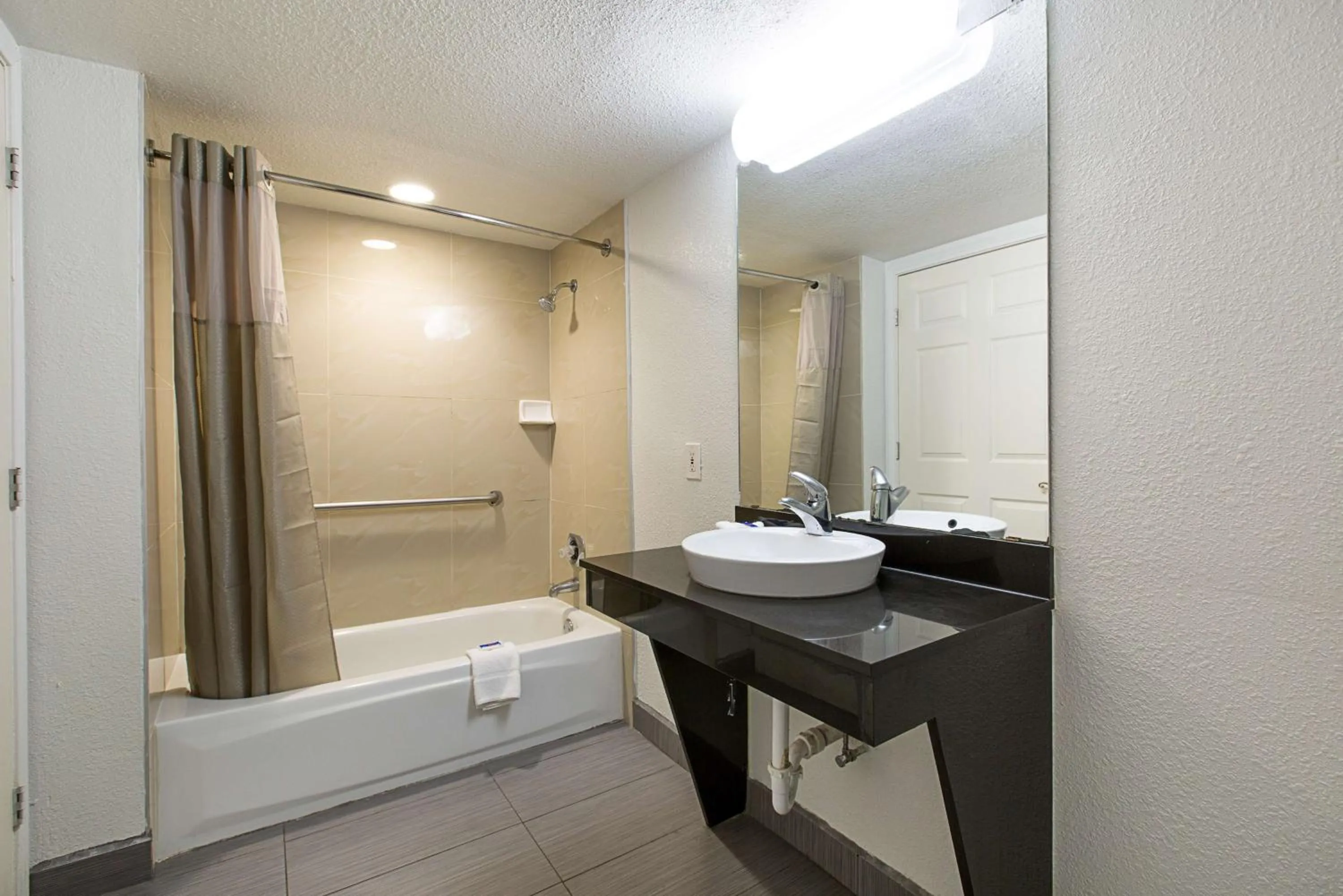 Shower in Motel 6-Dallas, TX - Market Center