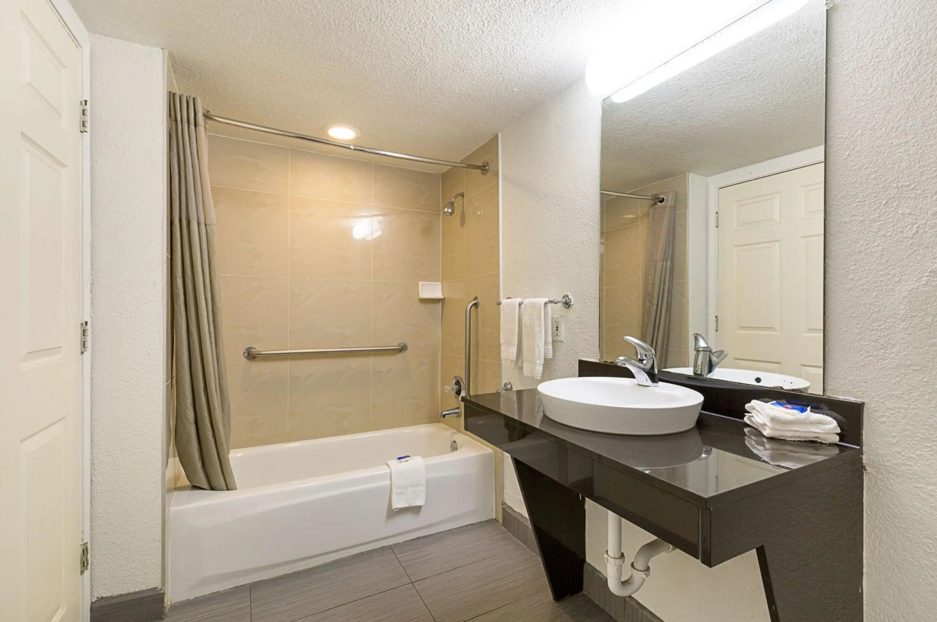 Shower in Motel 6-Dallas, TX - Market Center