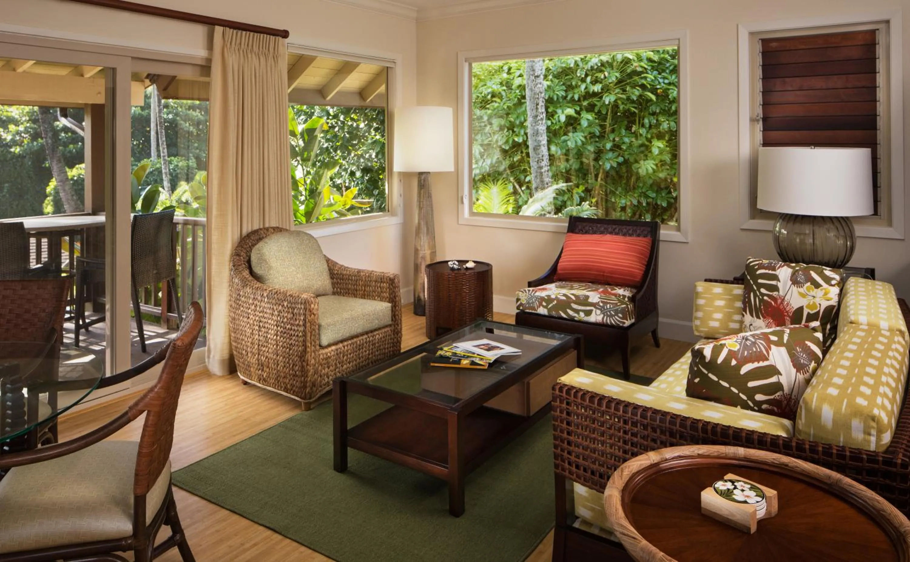 Living room in Hanalei Colony Resort