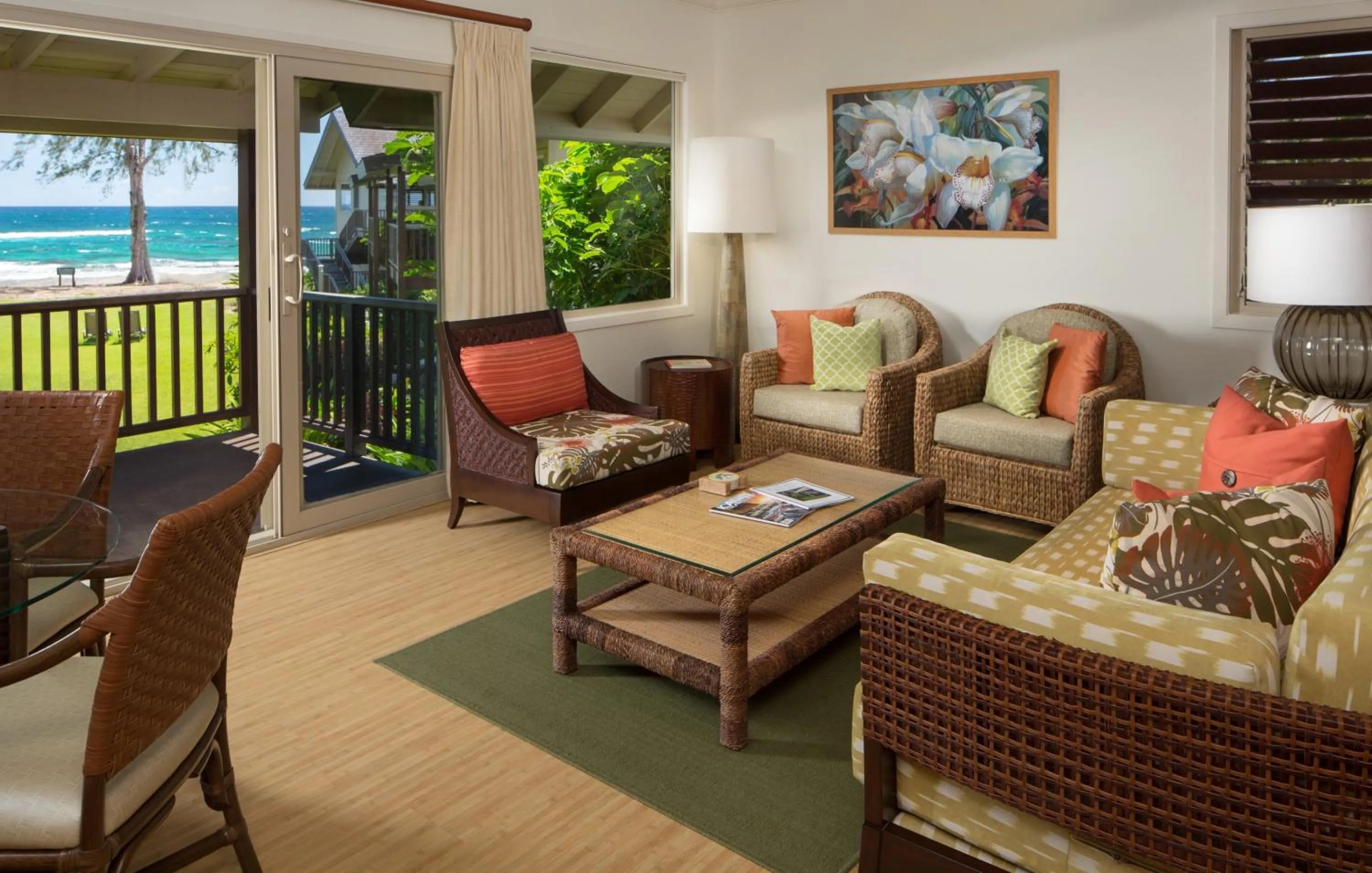 Living room in Hanalei Colony Resort