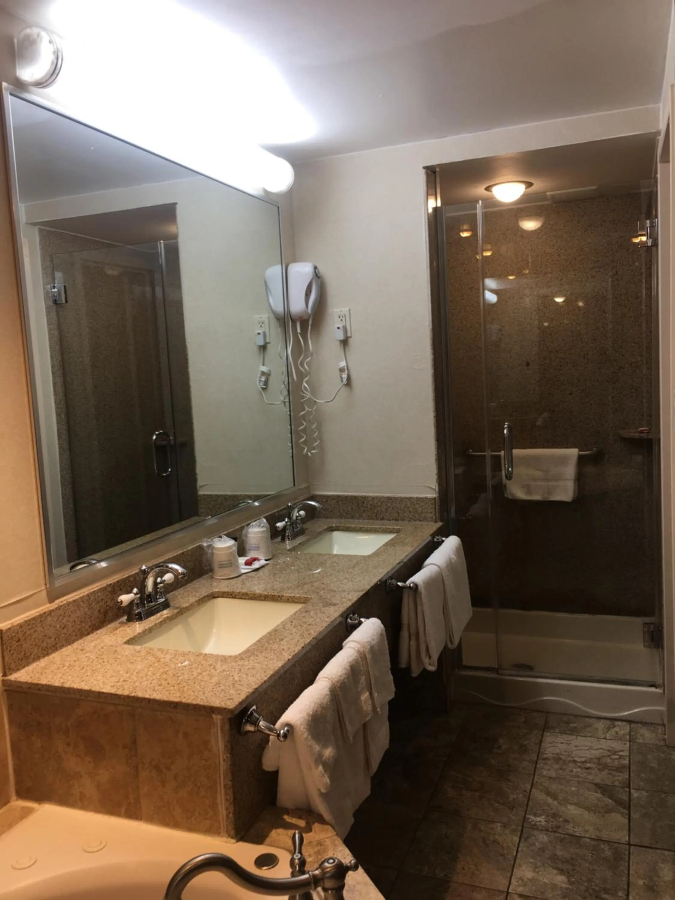 Shower in Ramada by Wyndham Rockville Centre