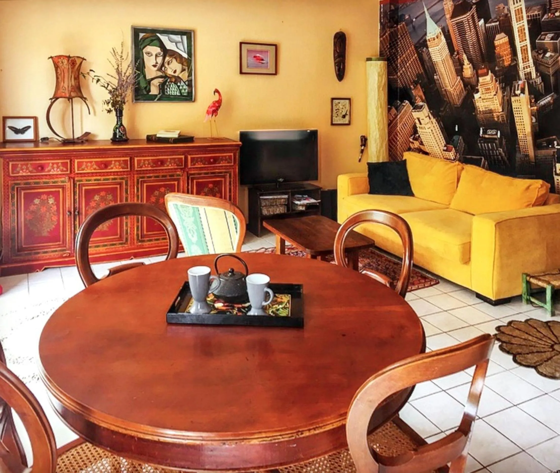 Dining area in Appartement spacieux à Montpellier avec jardin, 78 m²
