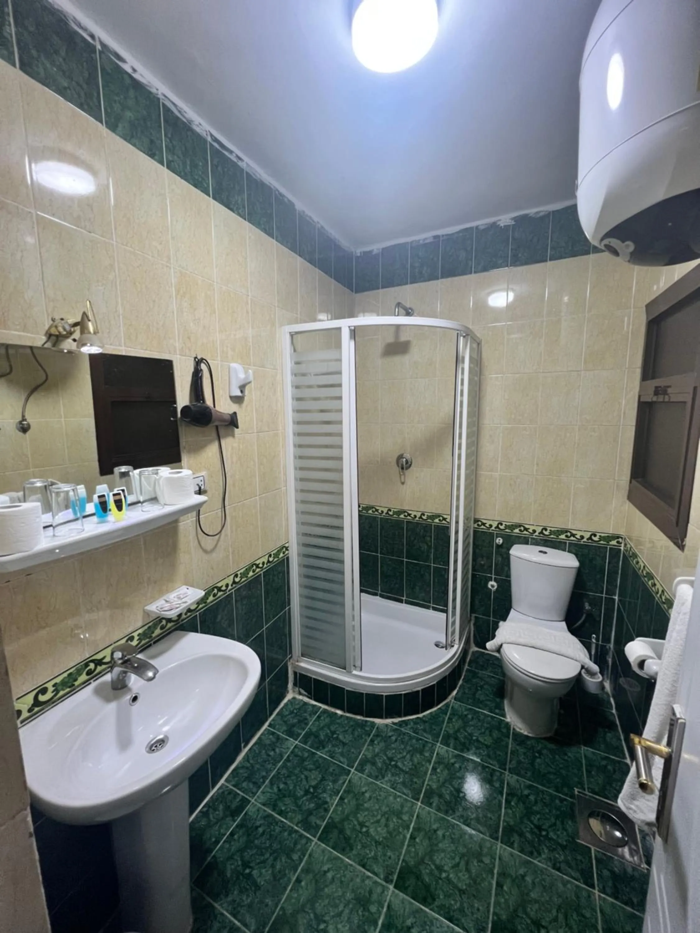 Shower in Pyramids View Inn Bed & Breakfast