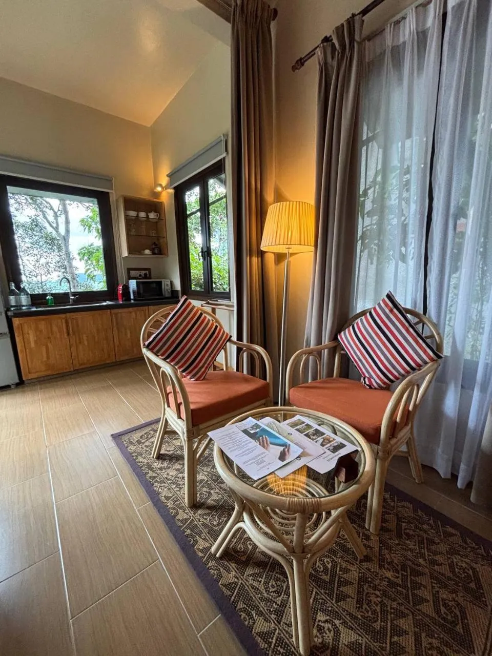 Seating area in Ambong Rainforest Retreat