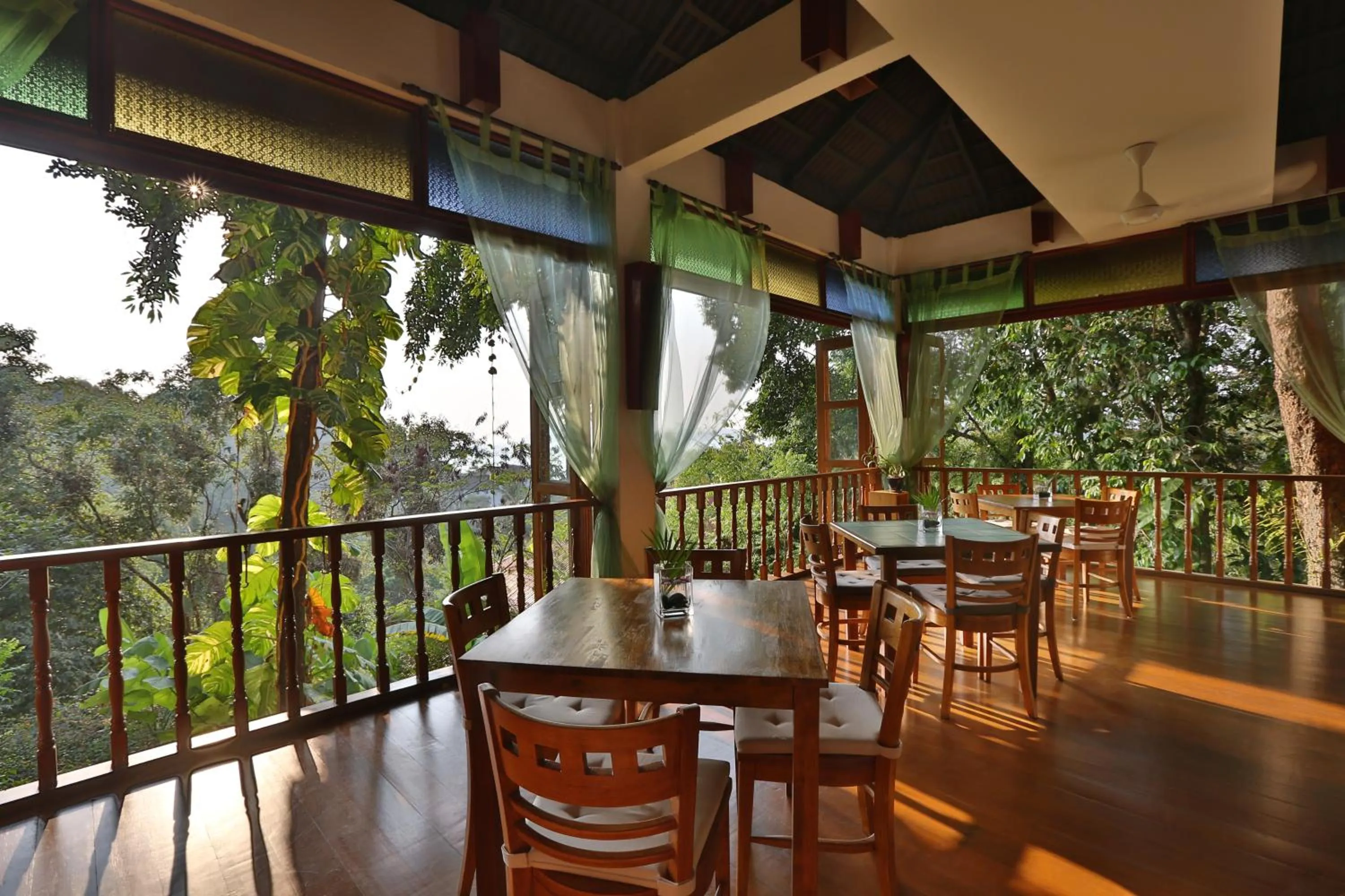 Seating area in Ambong Rainforest Retreat