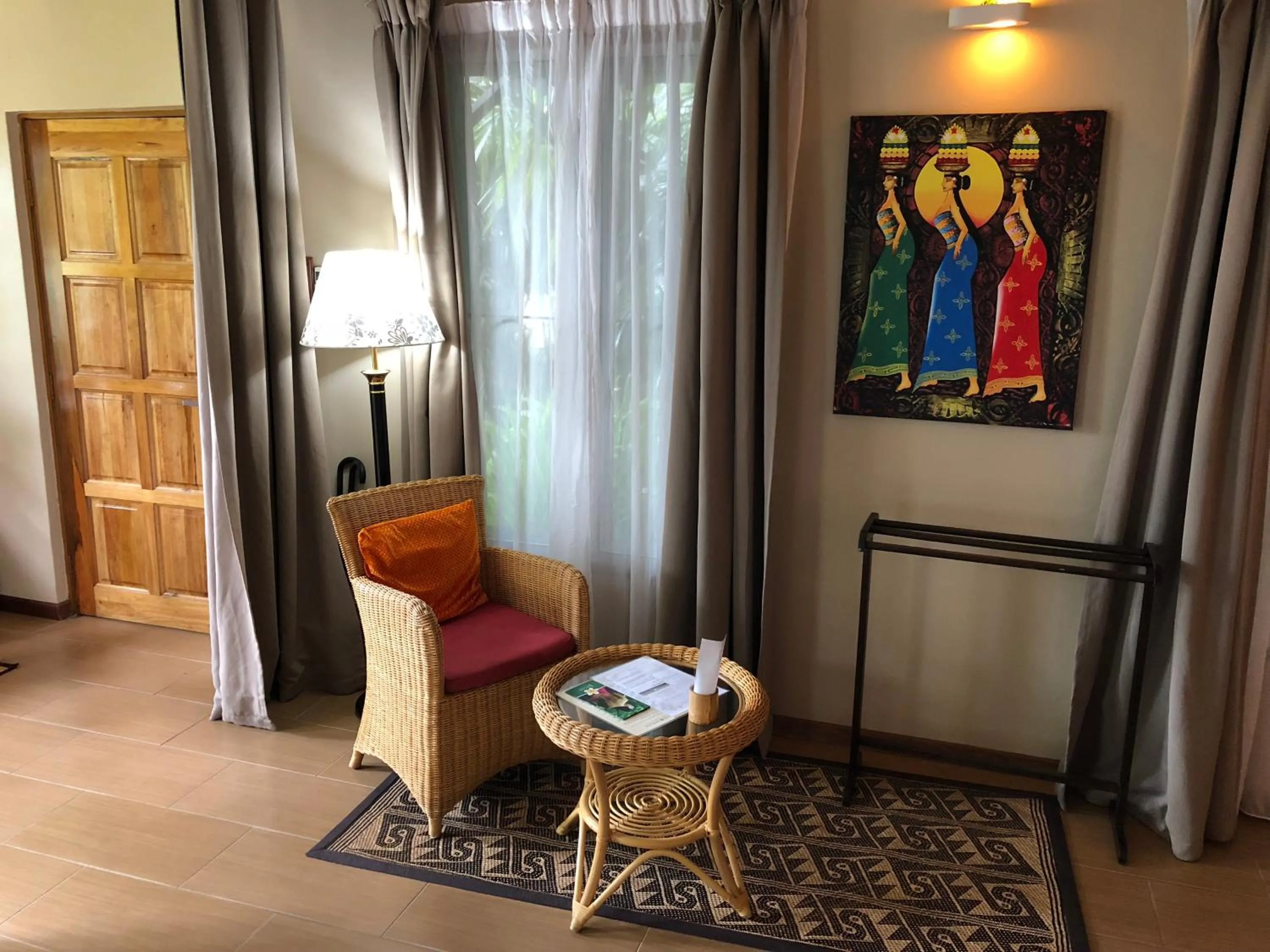 Seating area in Ambong Rainforest Retreat