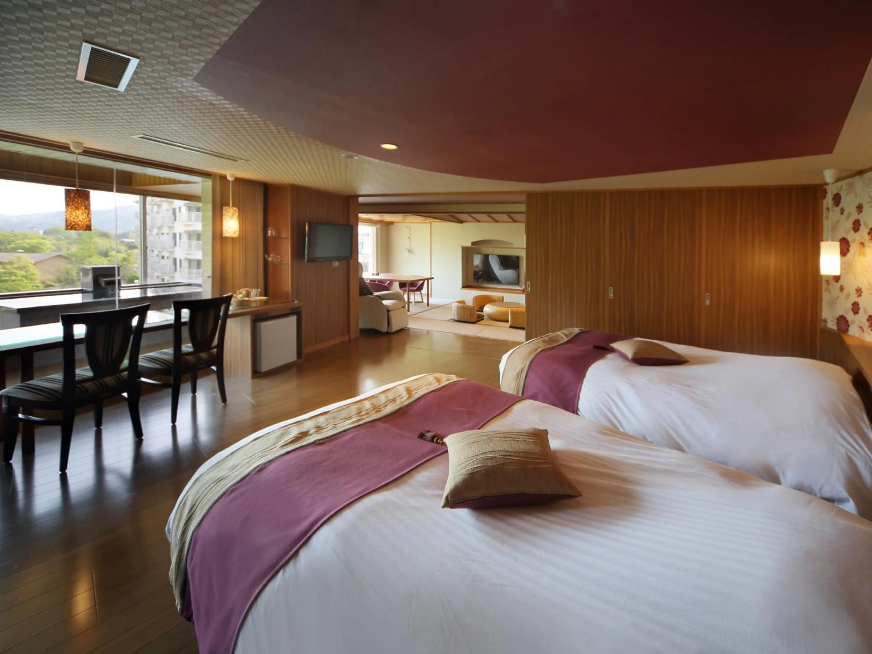 Bed in Kinugawa Plaza Hotel