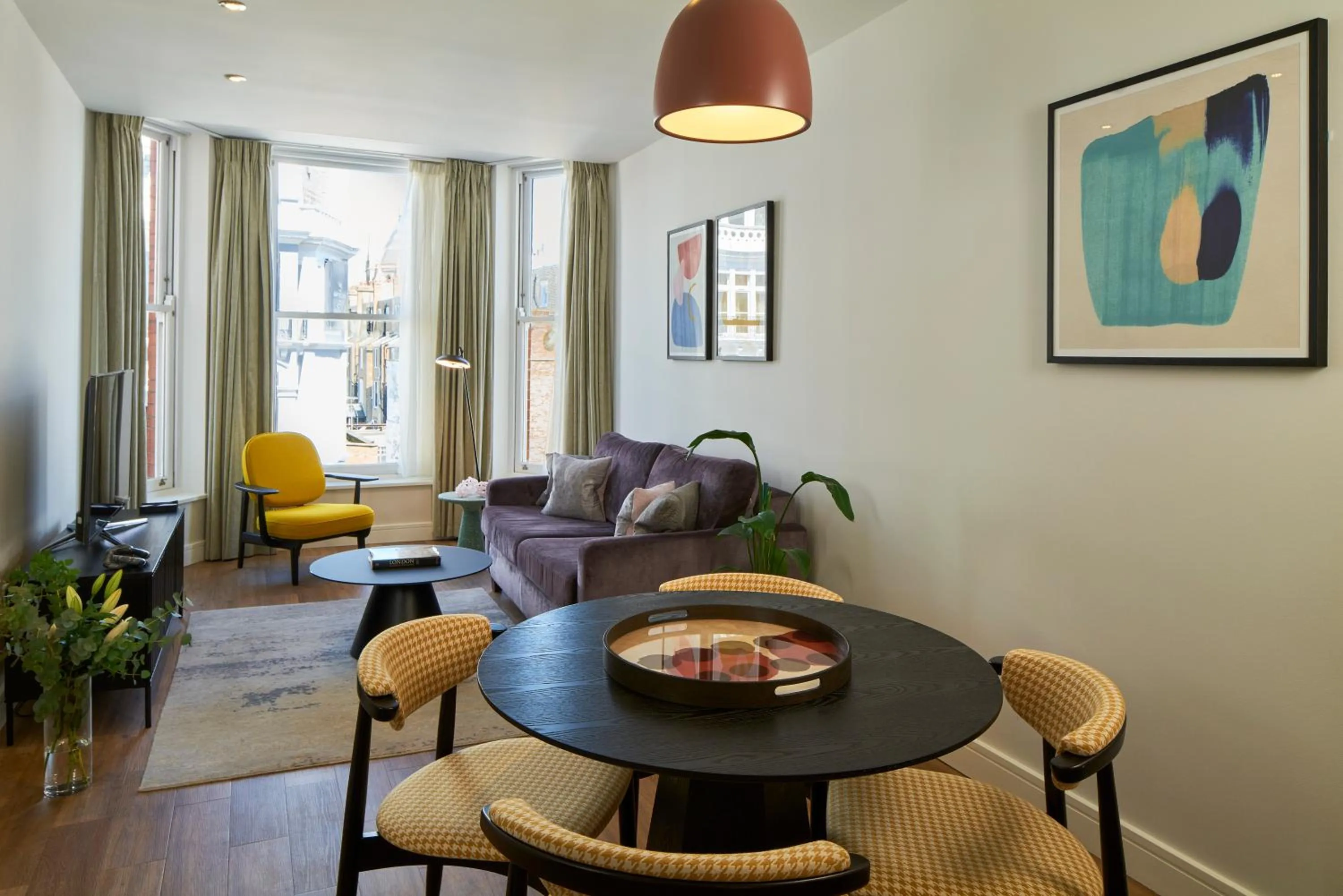 Living room in Cheval Harrington Court at South Kensington