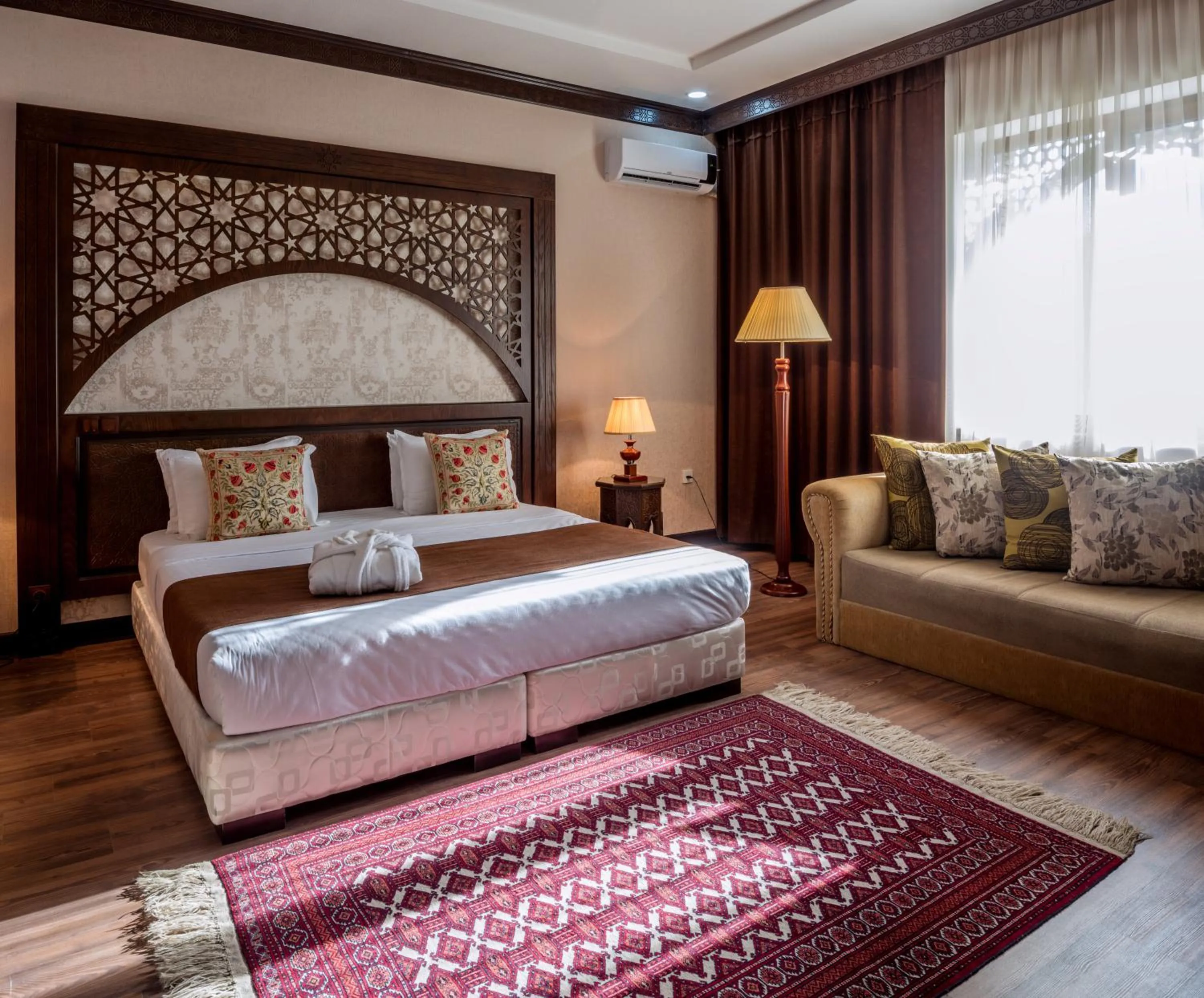 Decorative detail, Bed in Orient Star Hotel