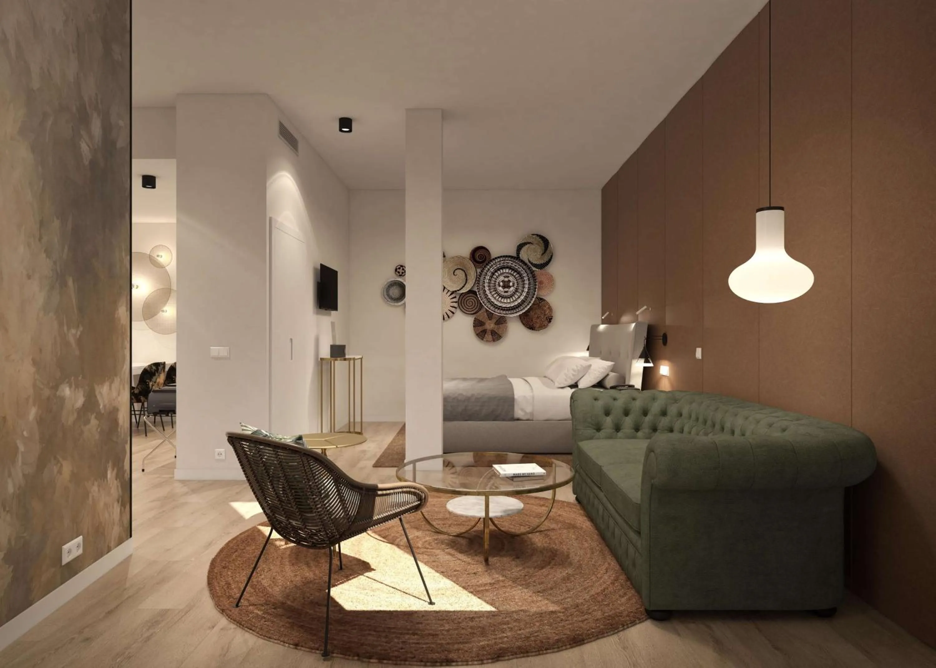 Living room in Atocha Hotel Madrid, Tapestry Collection by Hilton