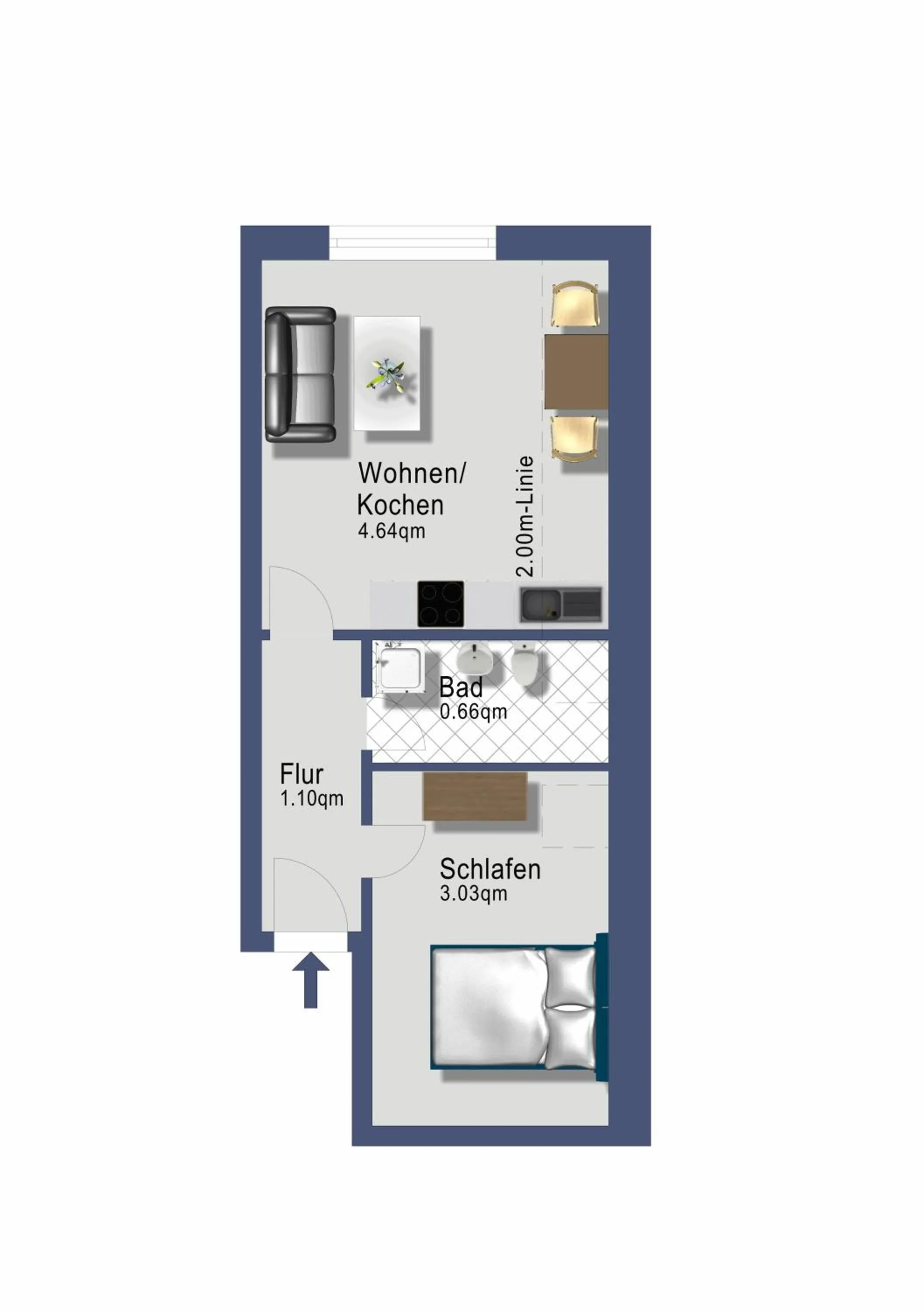 Floor plan in Appartementhaus Schleiblick