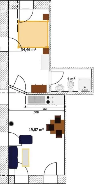 Floor plan in Appartementhaus Schleiblick