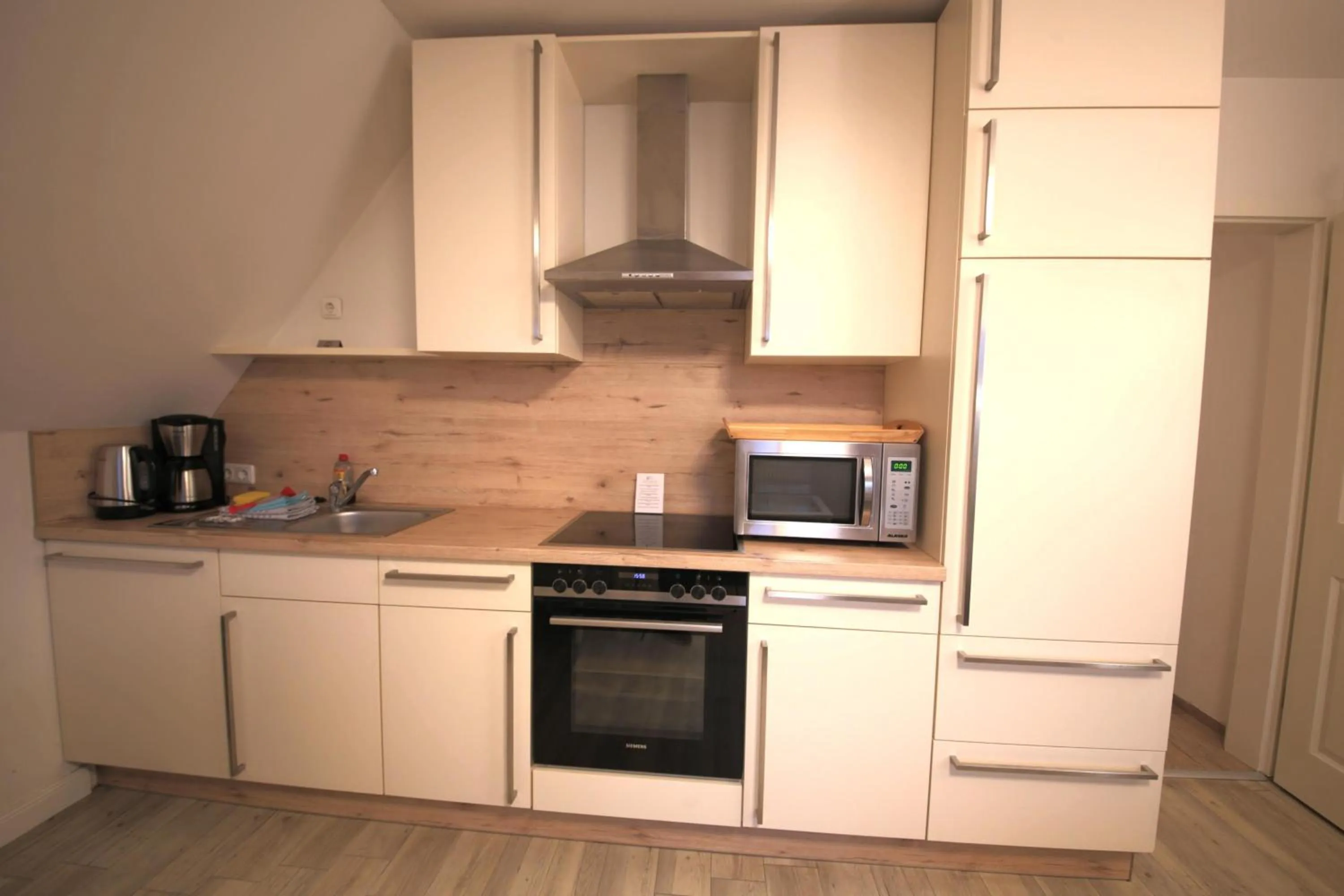 Kitchen or kitchenette in Appartementhaus Schleiblick