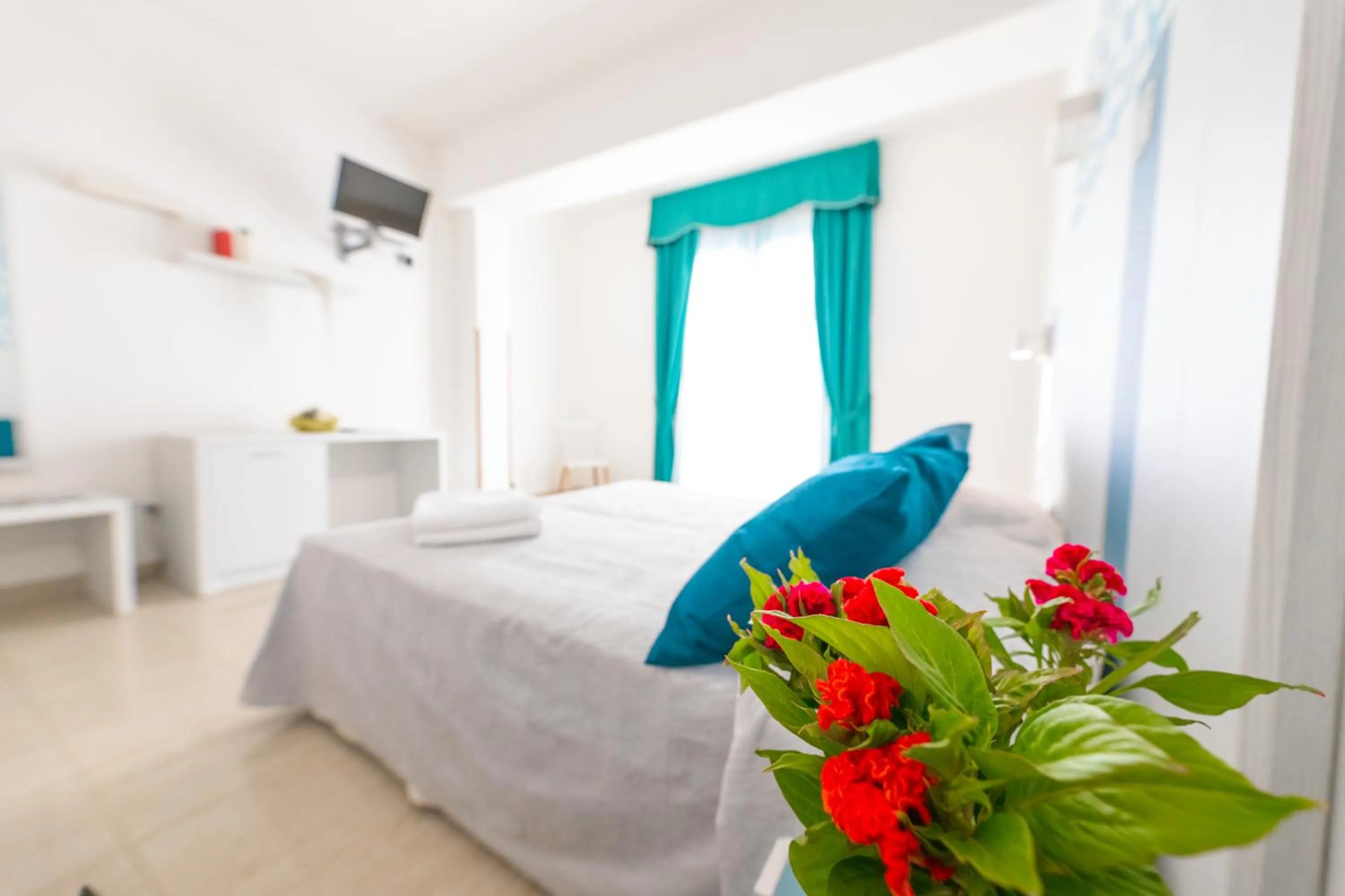 Bed in Hotel Magna Grecia