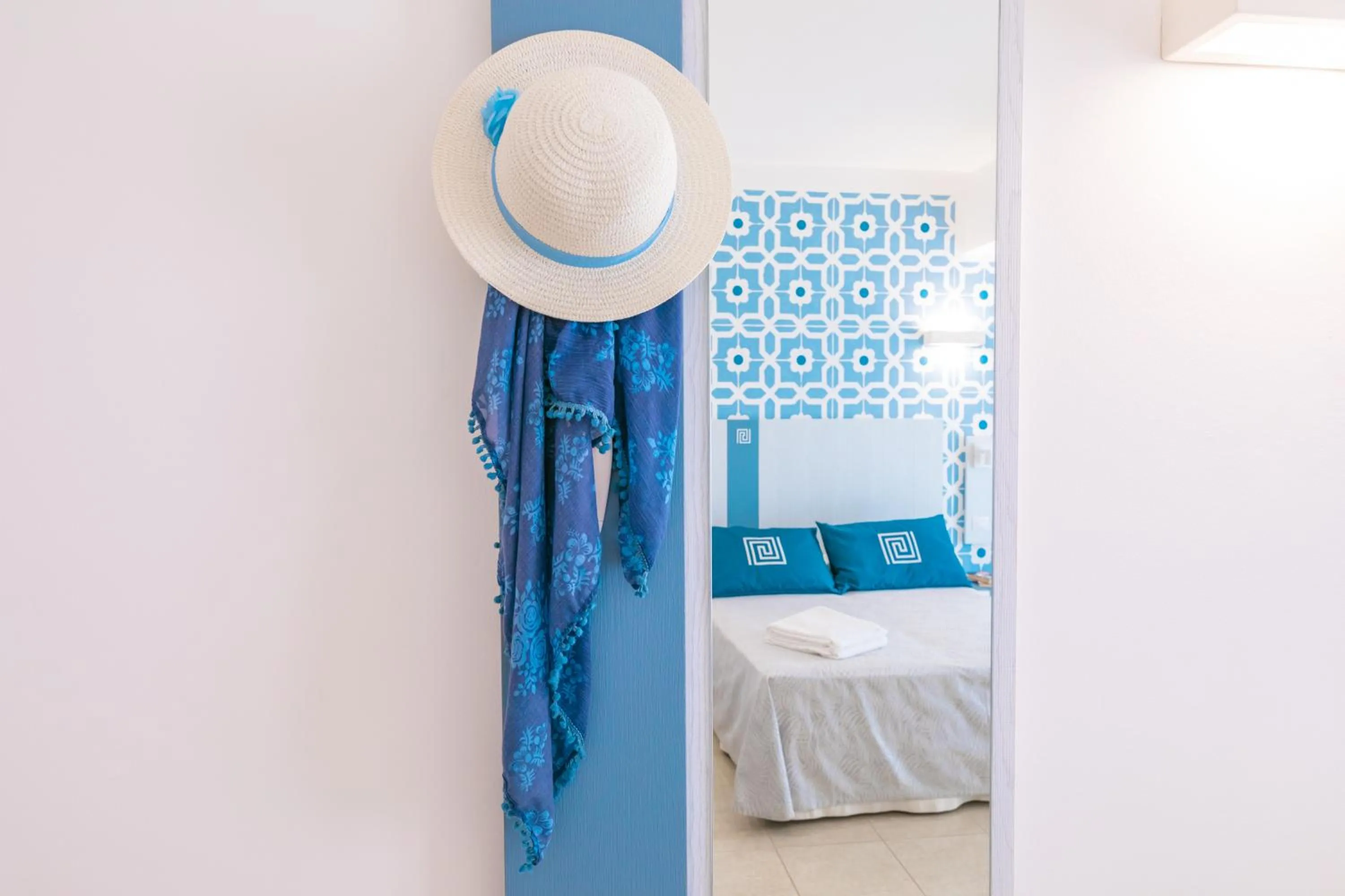 Bed in Hotel Magna Grecia