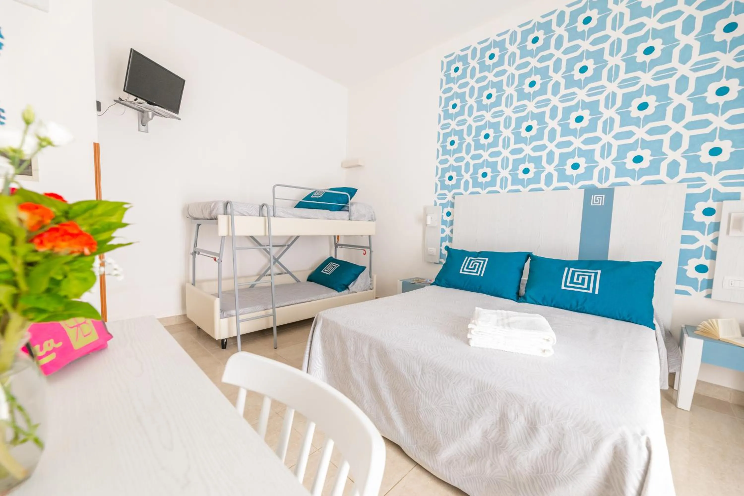 Bed in Hotel Magna Grecia