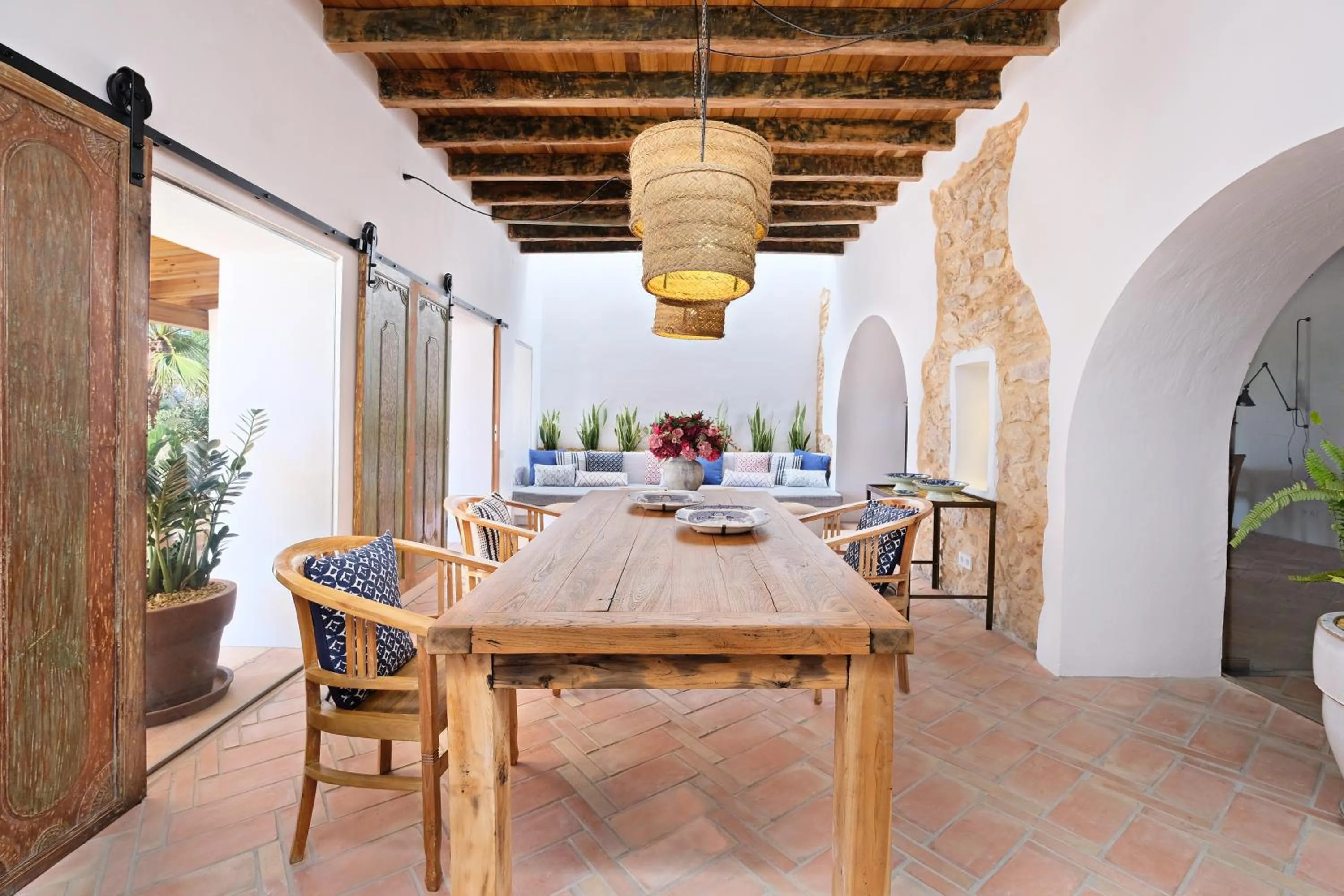 Lobby or reception in La Masía de Formentera